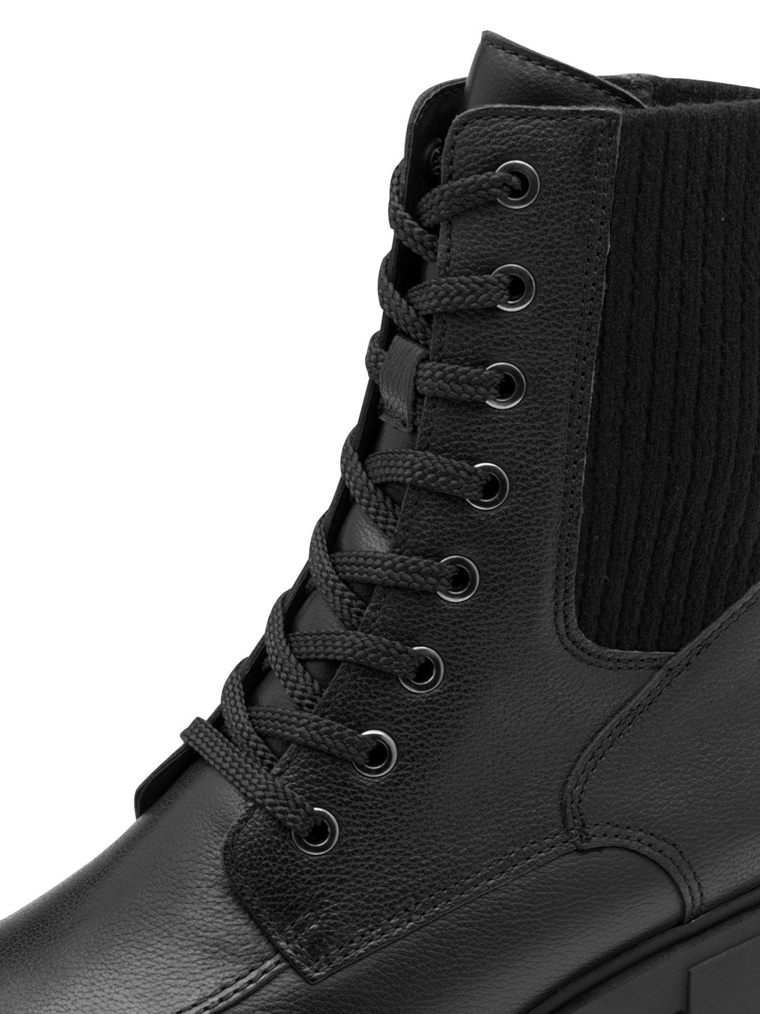 Tamaris TOUCH-IT aus Leder Blockabsatz 1-25972-45 Schnürstiefelette TOUCH-IT