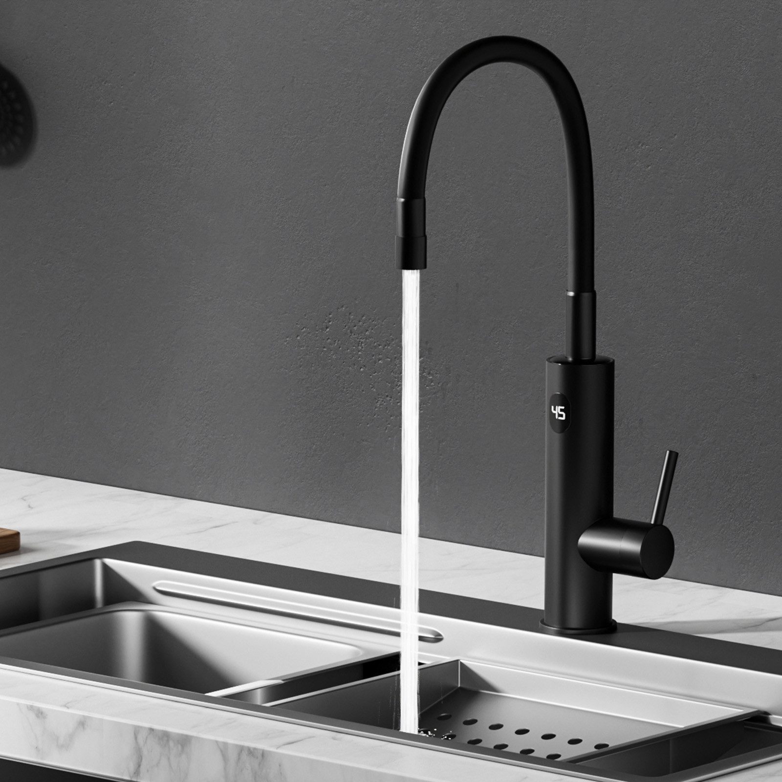 Oihpaw Küchenarmatur mit Durchlauferhitzer, elektrischer Wasserhahn günstig online kaufen