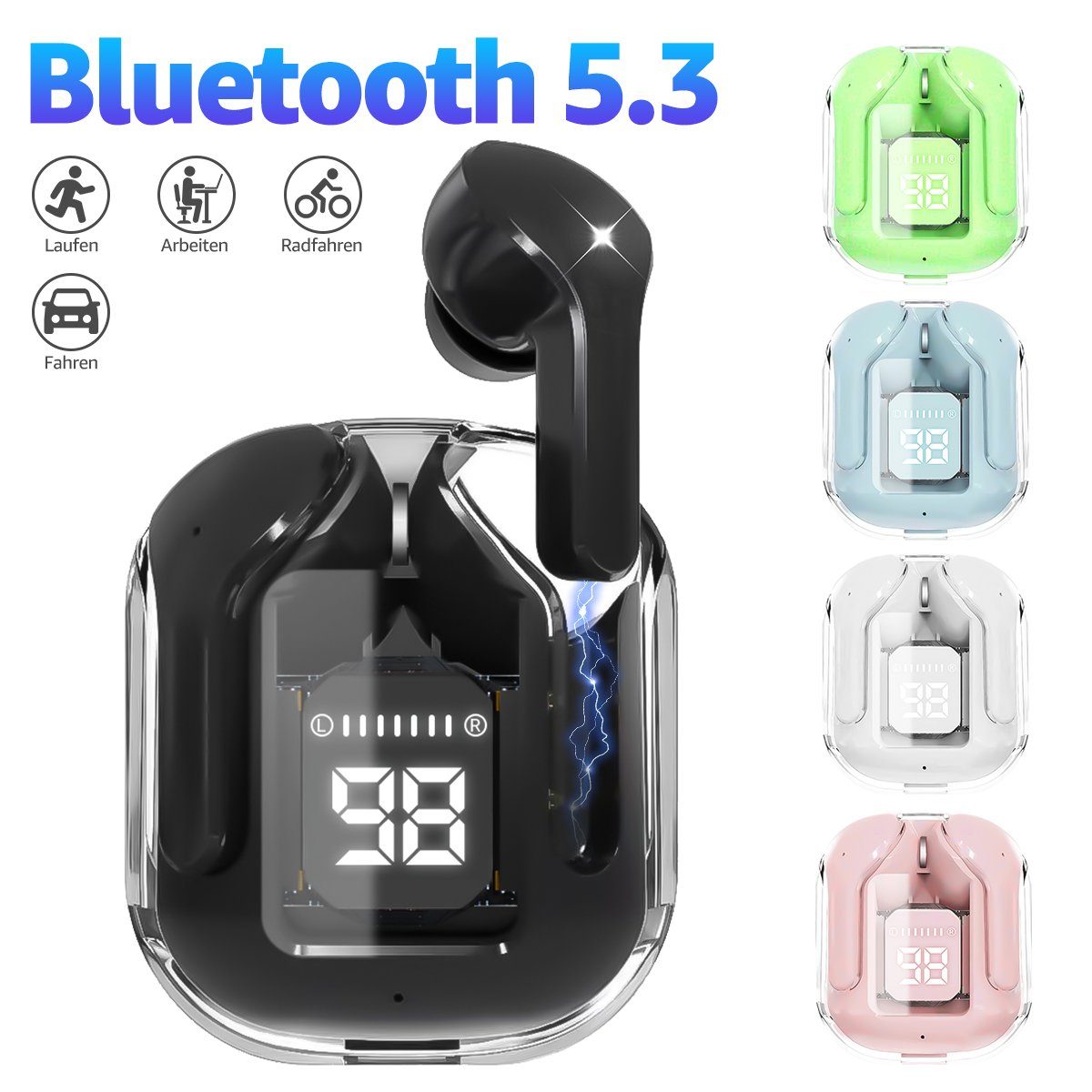 wireless In Ear Kopfhörer, Bluetooth Kopfhörer Sport-Kopfhörer