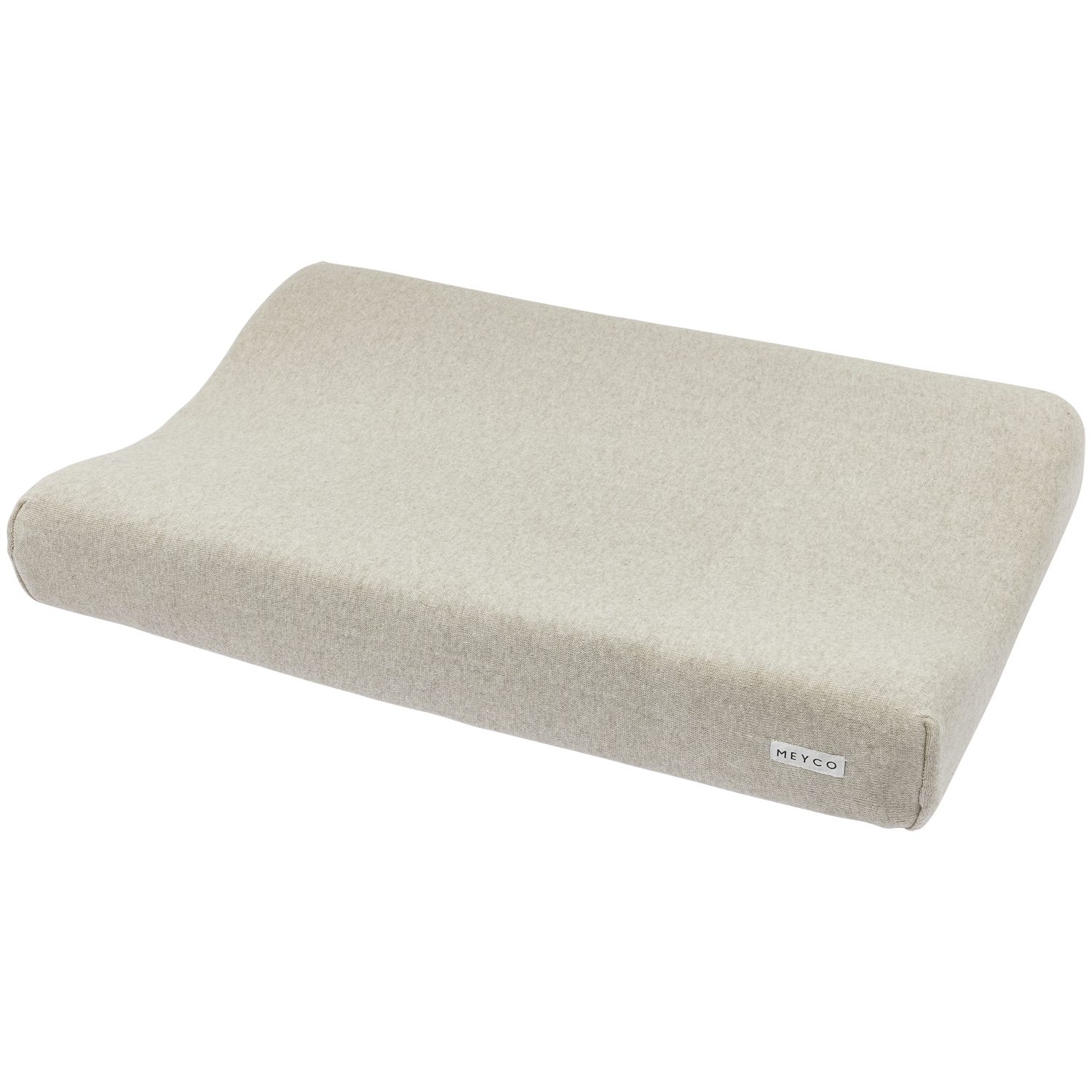 Meyco Baby Wickelauflagenbezug Knit Basic Sand Melange (100% Baumwolle, 1-tlg), 50x70cm