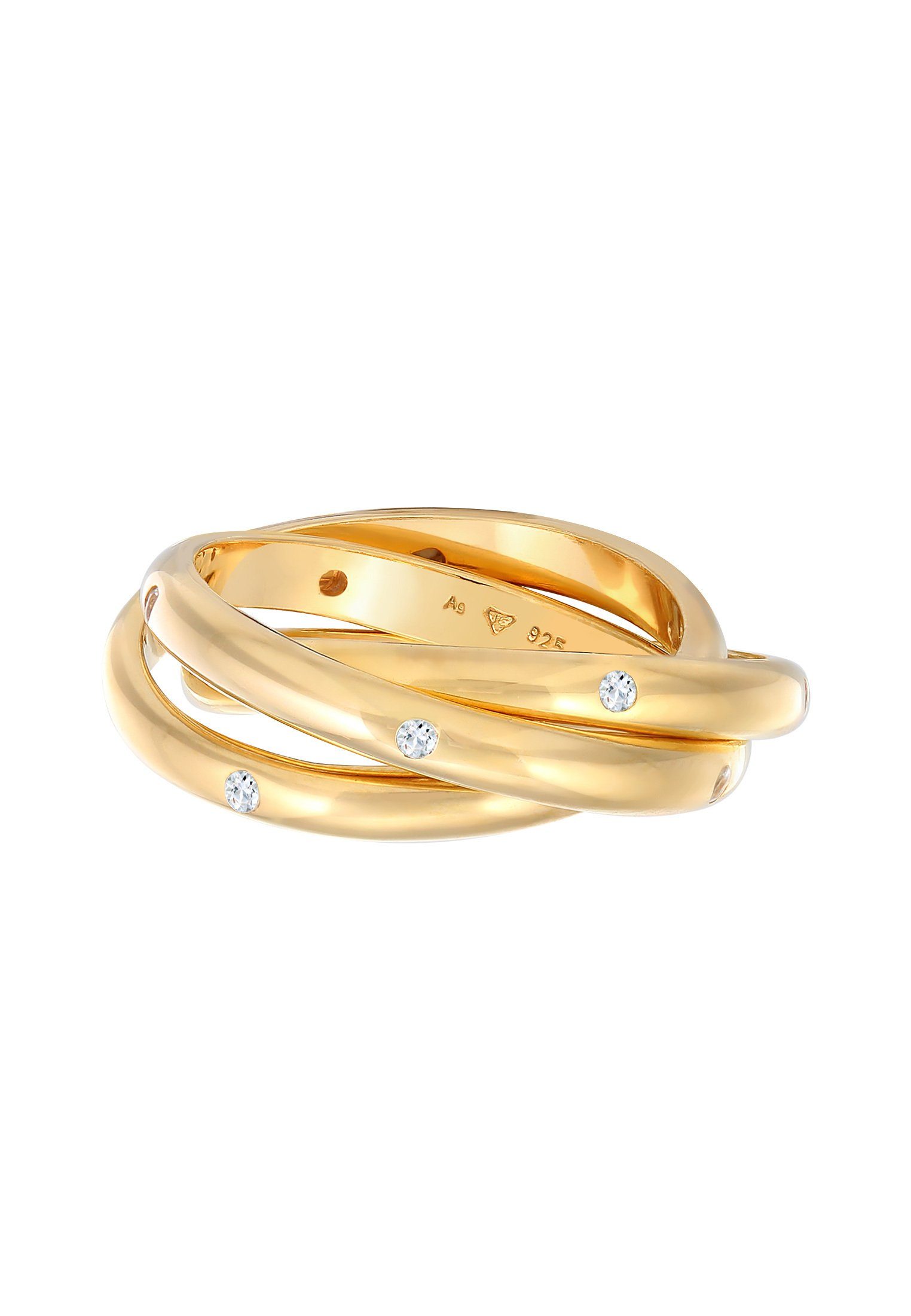 Elli Premium Fingerring Wickelring Trio Basic Topas 925 Silber günstig online kaufen