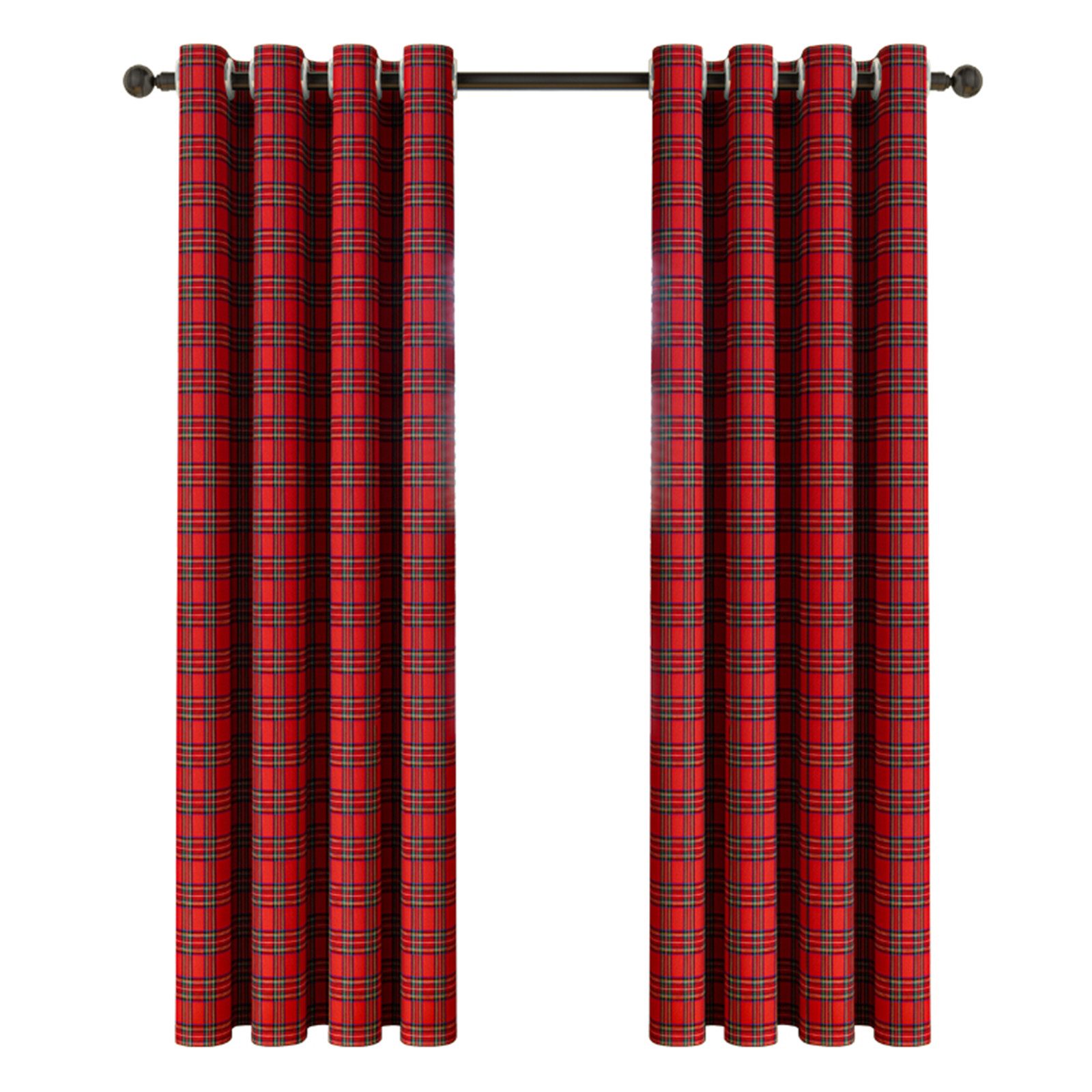 Jibenhome Vorhang Weihnachtsvorhänge Ösen Vorhang, Rot-Grün kariert Scheibe günstig online kaufen