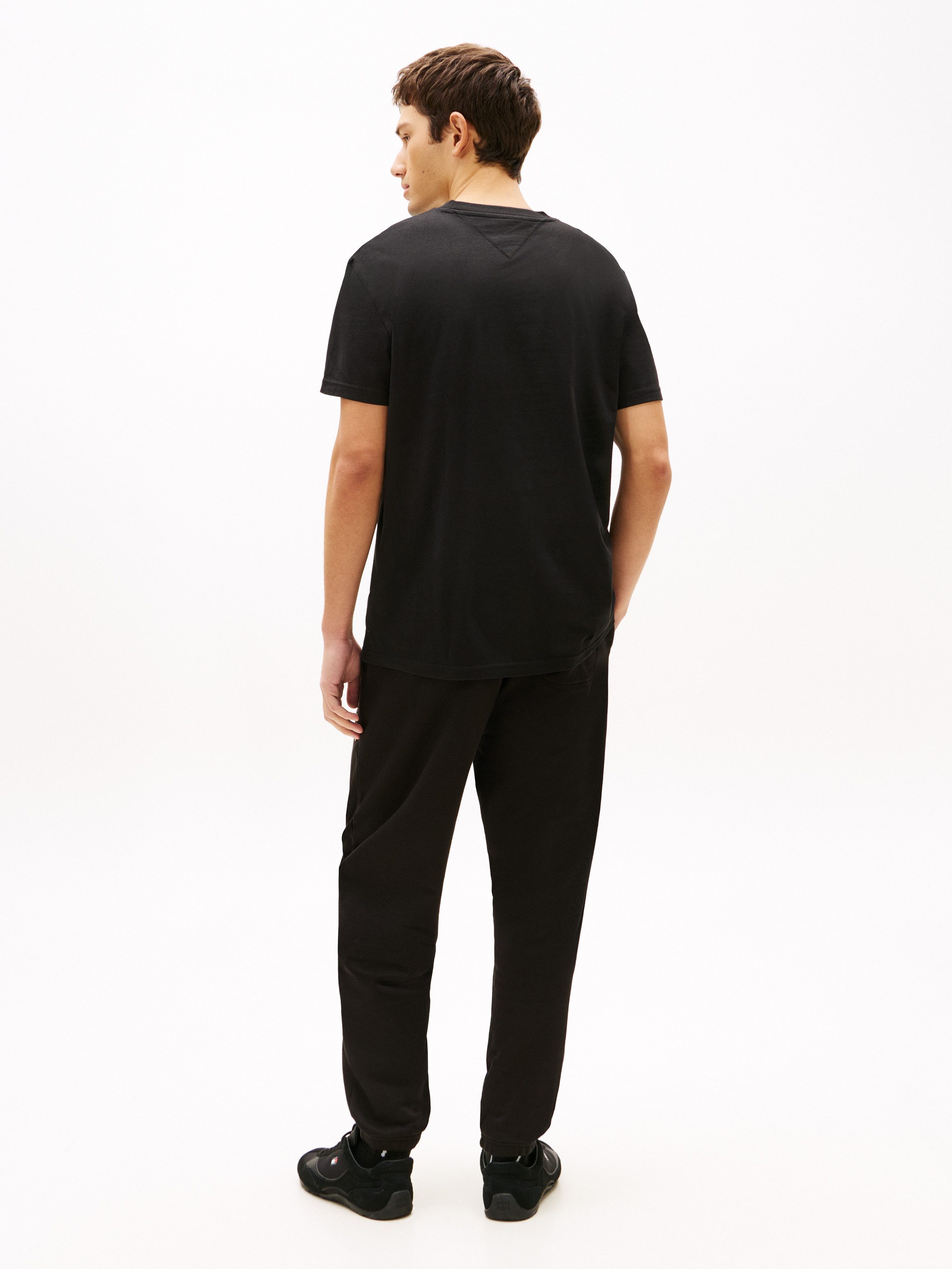 Tommy Jeans T-Shirt TJM REGULAR LINEAR LOGO EXT Rundhals, Regular Fit