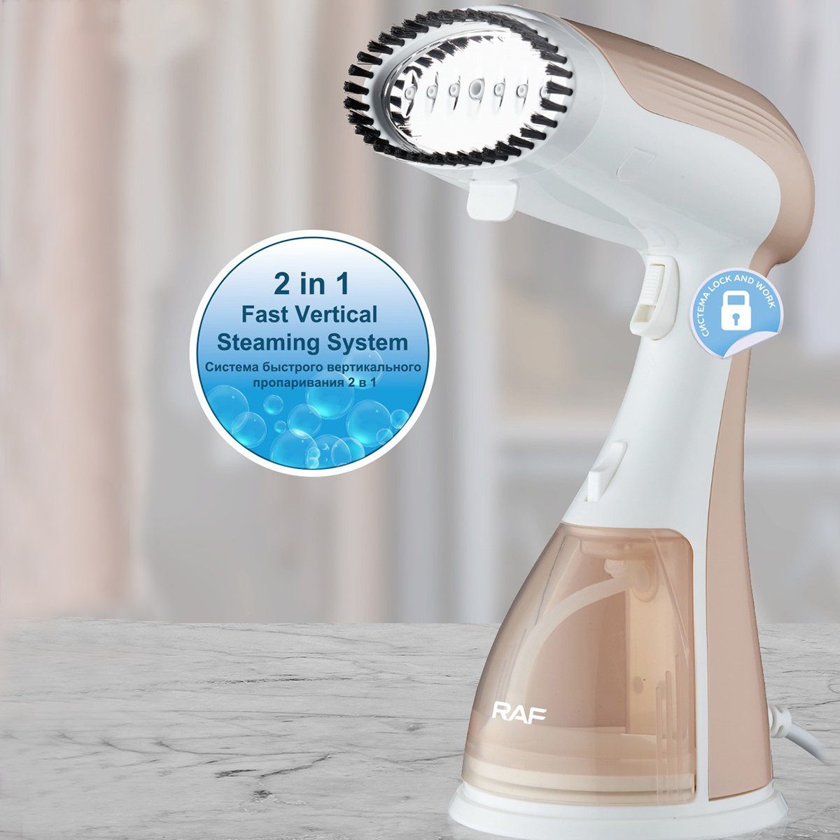 autolock Reisebügeleisen Steamer Dampfbügeleisen 1500W 150ml Dampfglätter Dampfbürste, Kleidung & Hemden bügeln Dampfreiniger