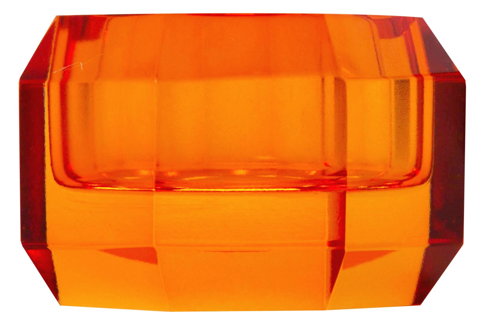 EJA International Kerzenhalter Kristallhalter - Bernstein (1 St), 4 x 6 x 6 cm