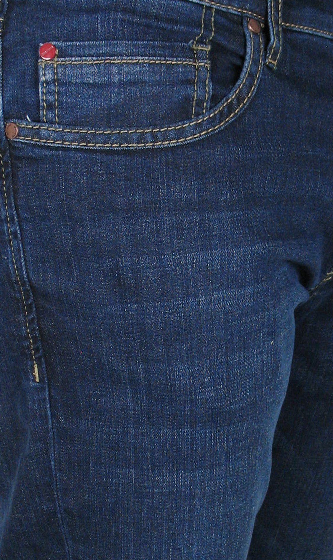 Dark 5-Pocket-Jeans Used Navy H616 Pipe Stretch-Denim MAC Arne