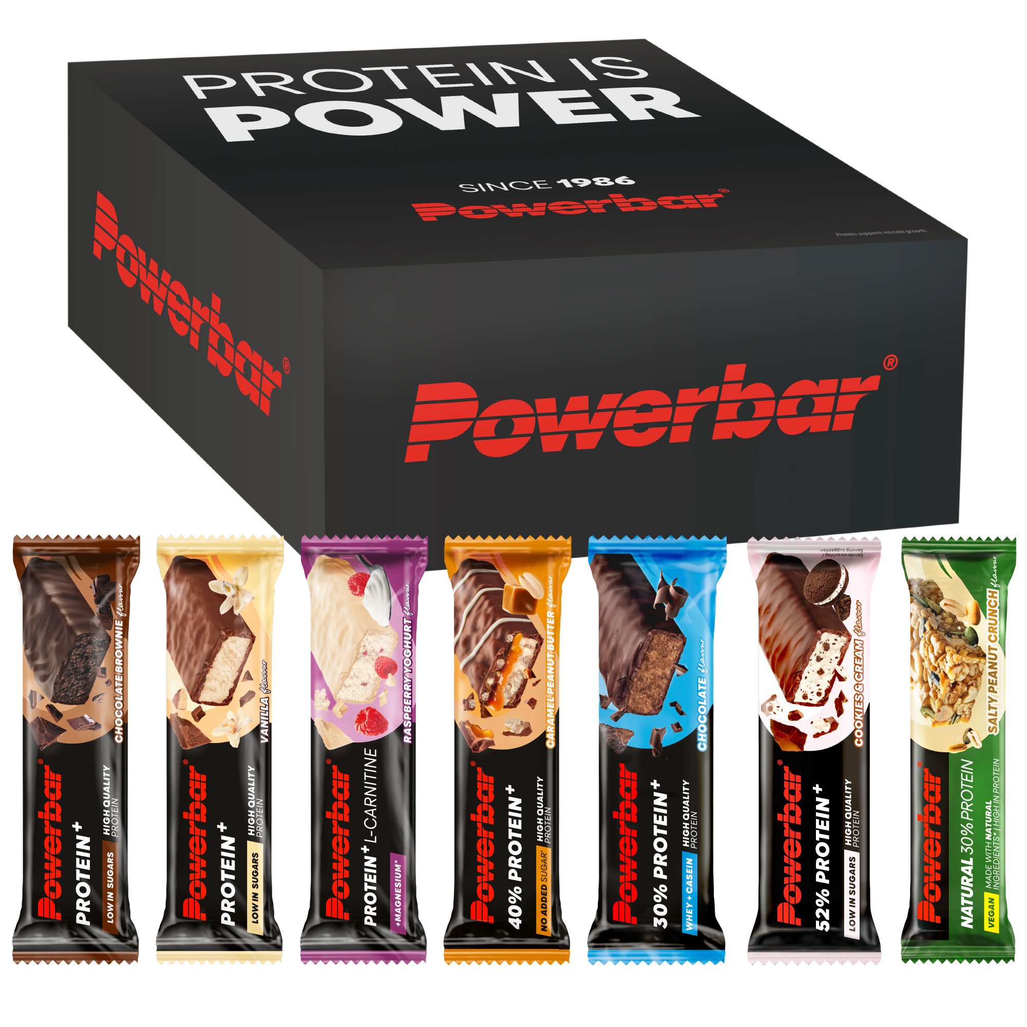 PowerBar Protein Multiflavour Box - 14 Powerbar Riegel MIXBOX Riegel, 1 er Box à 1 St., 480 g, Multiflavour Box