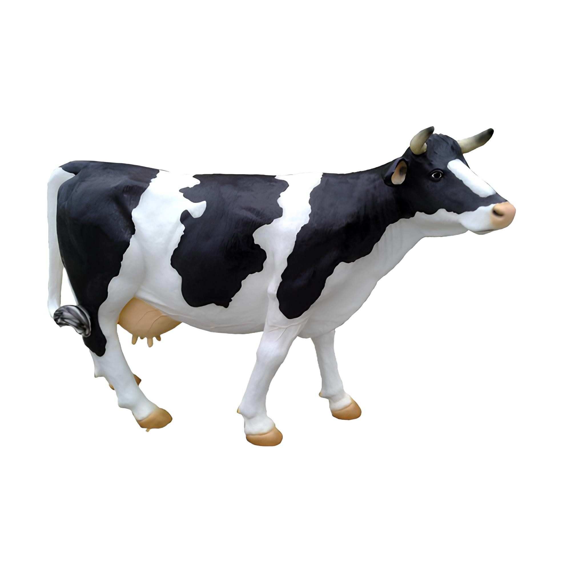 Tierfigur Aufsteller Rind Dekoration Bauernhof Deko Garten Kühe Skulptur Kuh