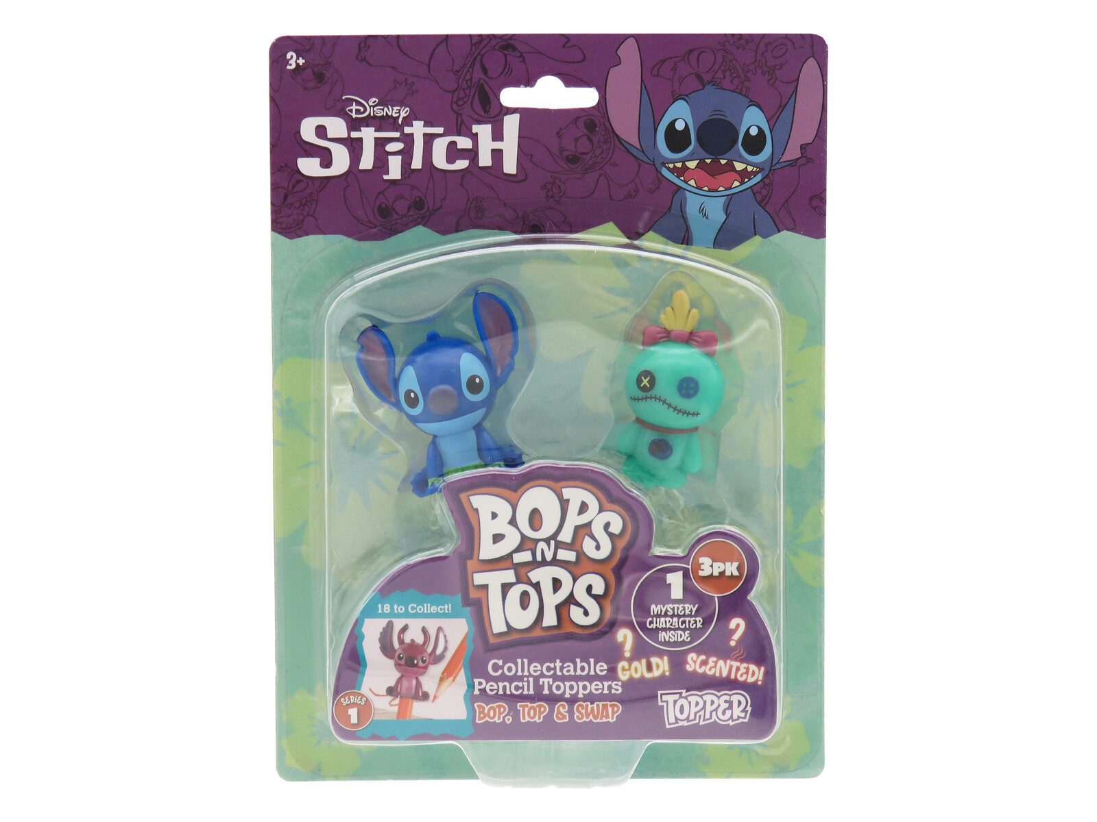 Lilo & Stitch Bleistift Stiftaufsatz Überraschungsset 3 Figuren Sammelfiguren, (3-tlg)