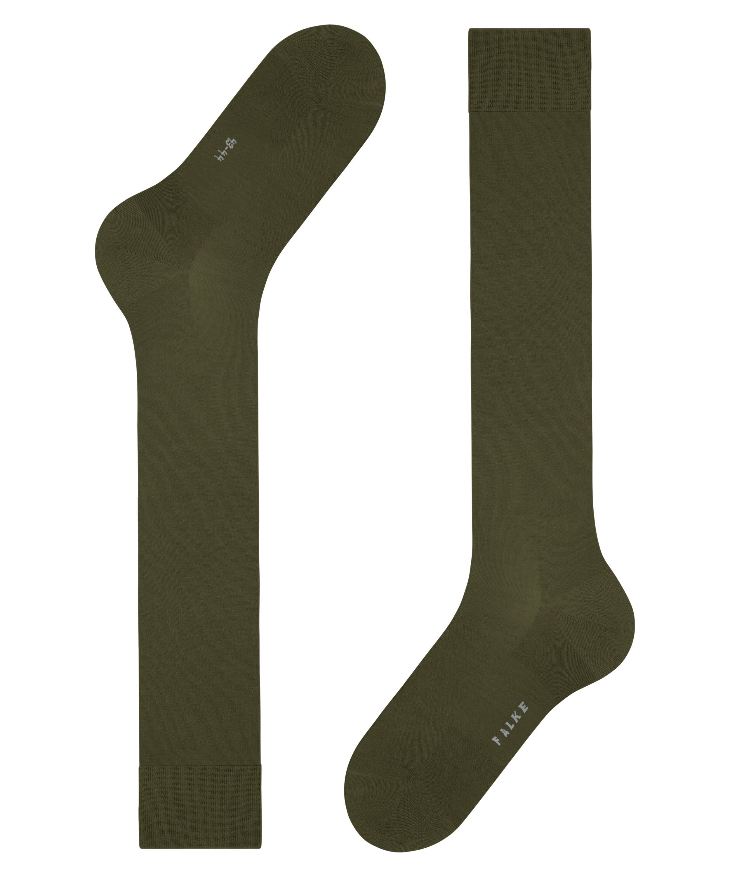 Kniestrümpfe FALKE (1-Paar) ClimaWool Garn artichoke nachhaltigem mit (7436)
