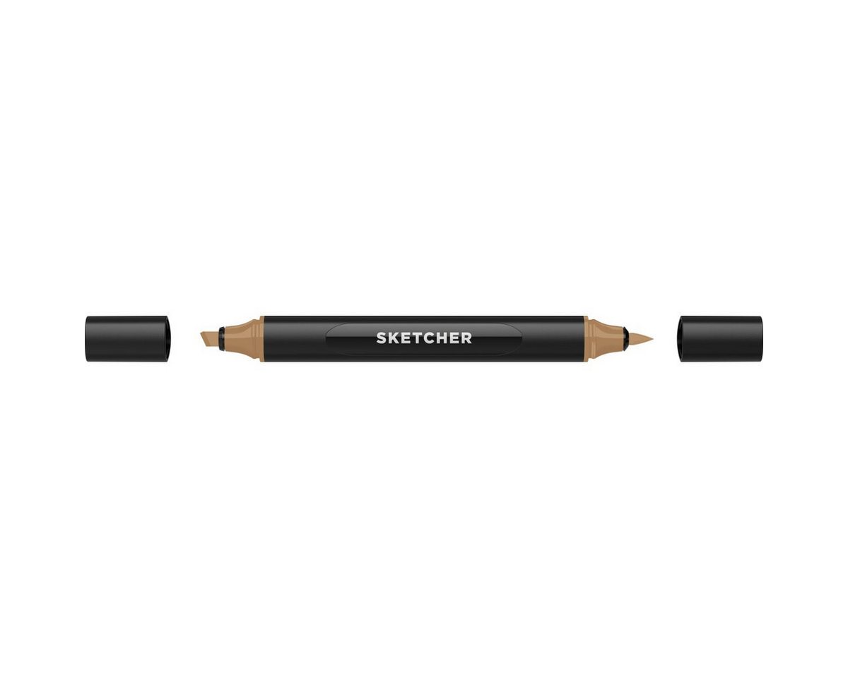 Thumbnail - MOLOTOW Filzstift Twinmarker Sketcher brush+chisel BE455 karamell
