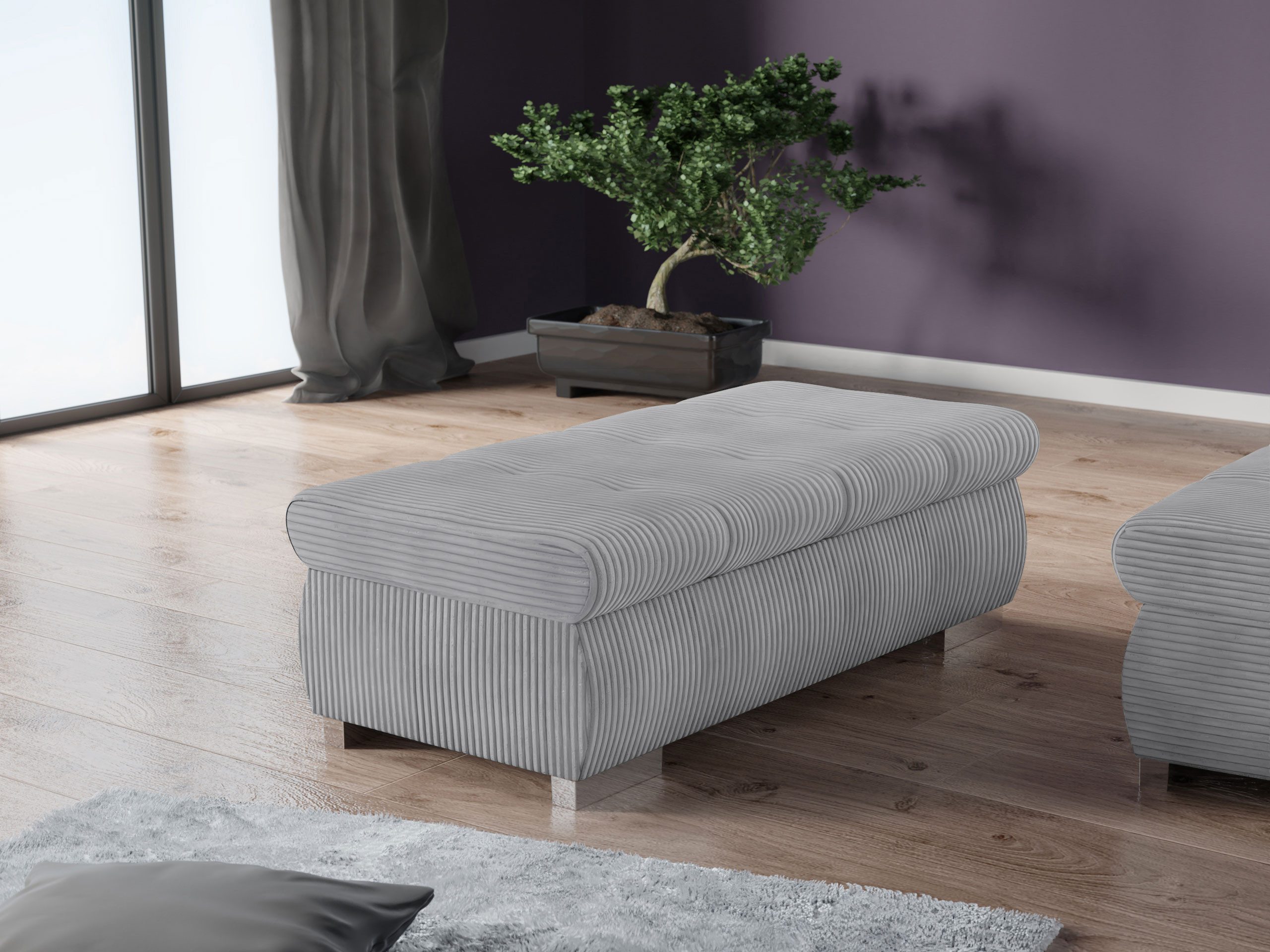 MIRJAN24 Polsterhocker Orkan Groß, Holzkonstruktion, 120x60x39 günstig online kaufen