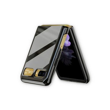Wigento Handyhülle Für Samsung Galaxy Z Flip Schutzcase Hartschale Schutz Weiß Hülle Cover Zubehör
