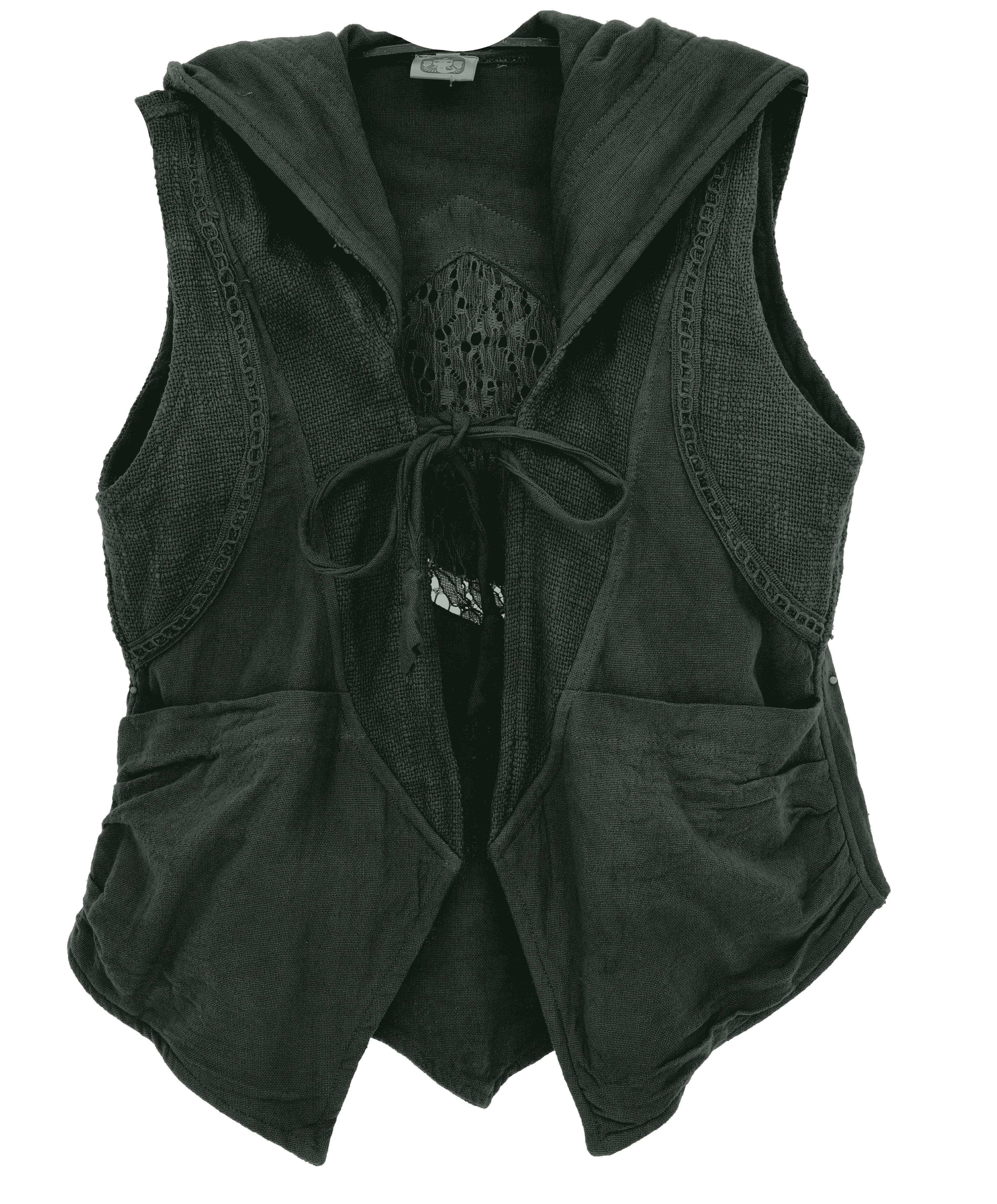 Guru-Shop T-Shirt Goa Psytrance Weste, Pixi Weste, Boho Weste mit.. alternative Bekleidung