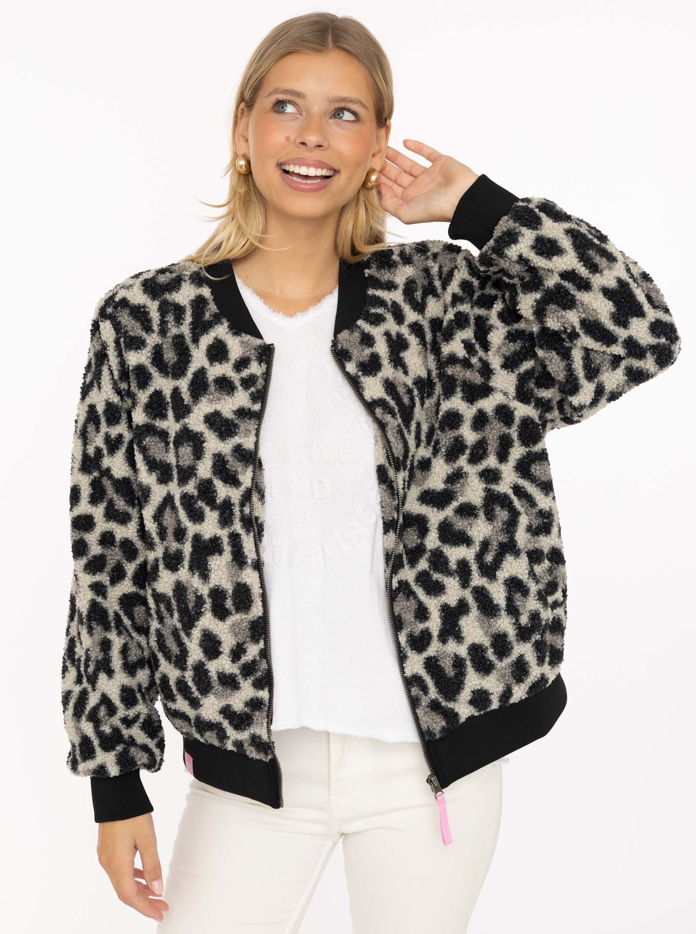 Zwillingsherz Bomberjacke "Classic Leo" stylisch,kuschelig, Rippbündchen