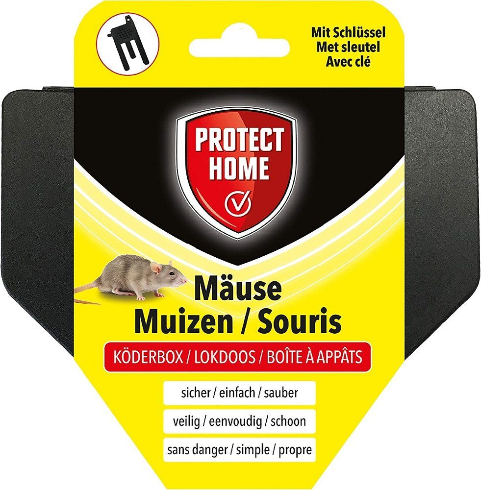 Protect Home Köderbox PROTECT HOME Mäuse Köderbox für Mäusegift sichere Ausbringung von Mäus