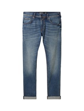 TOM TAILOR Denim 5-Pocket-Jeans AEDAN Straight mit Kontrastnähten und Stretch-Anteil