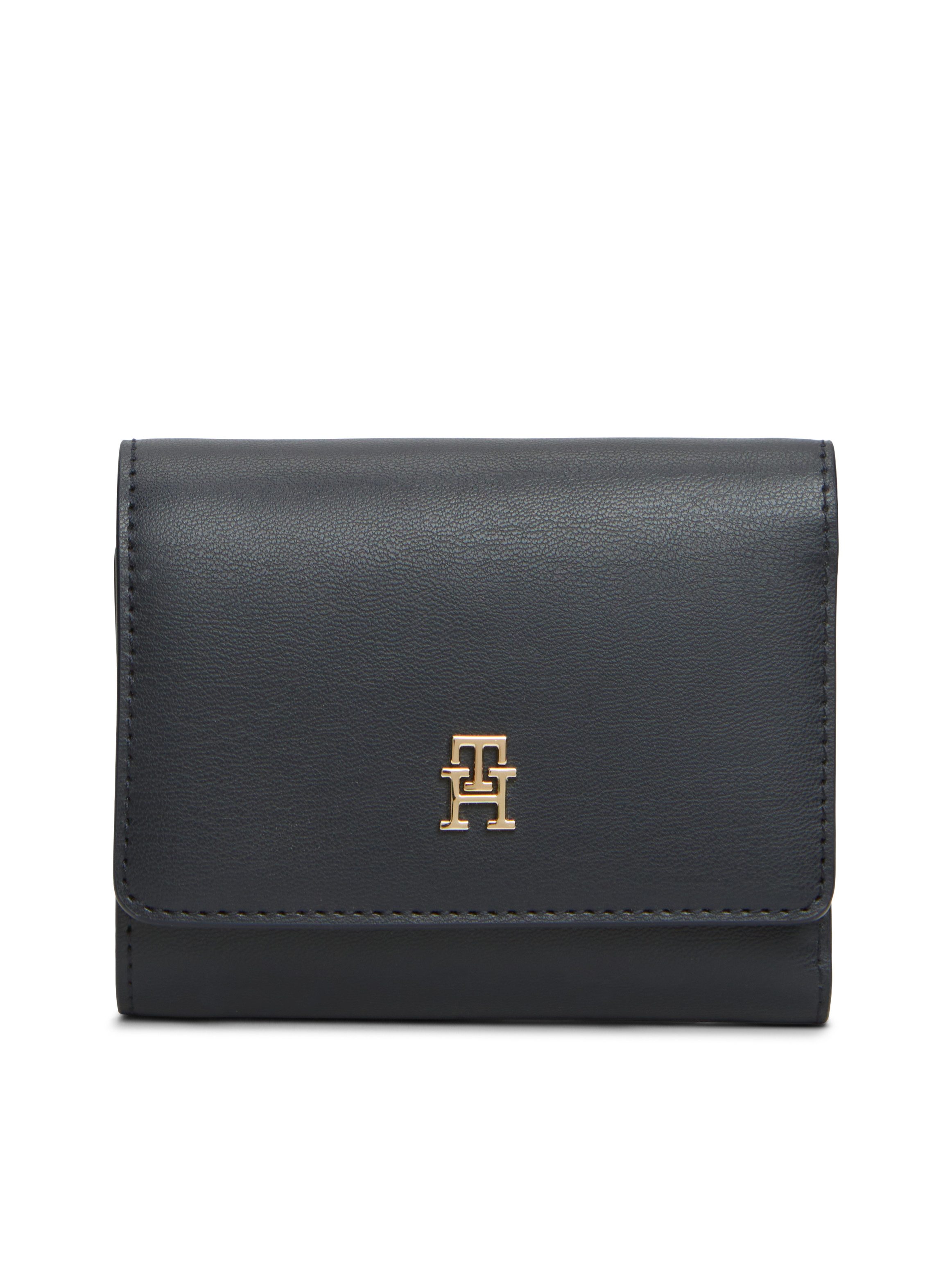 Tommy Hilfiger Geldbörse TH ICON TRIFOLD, Damen Geldbeutel, Portemonnaie mit TH-Logo-Schmuckelement