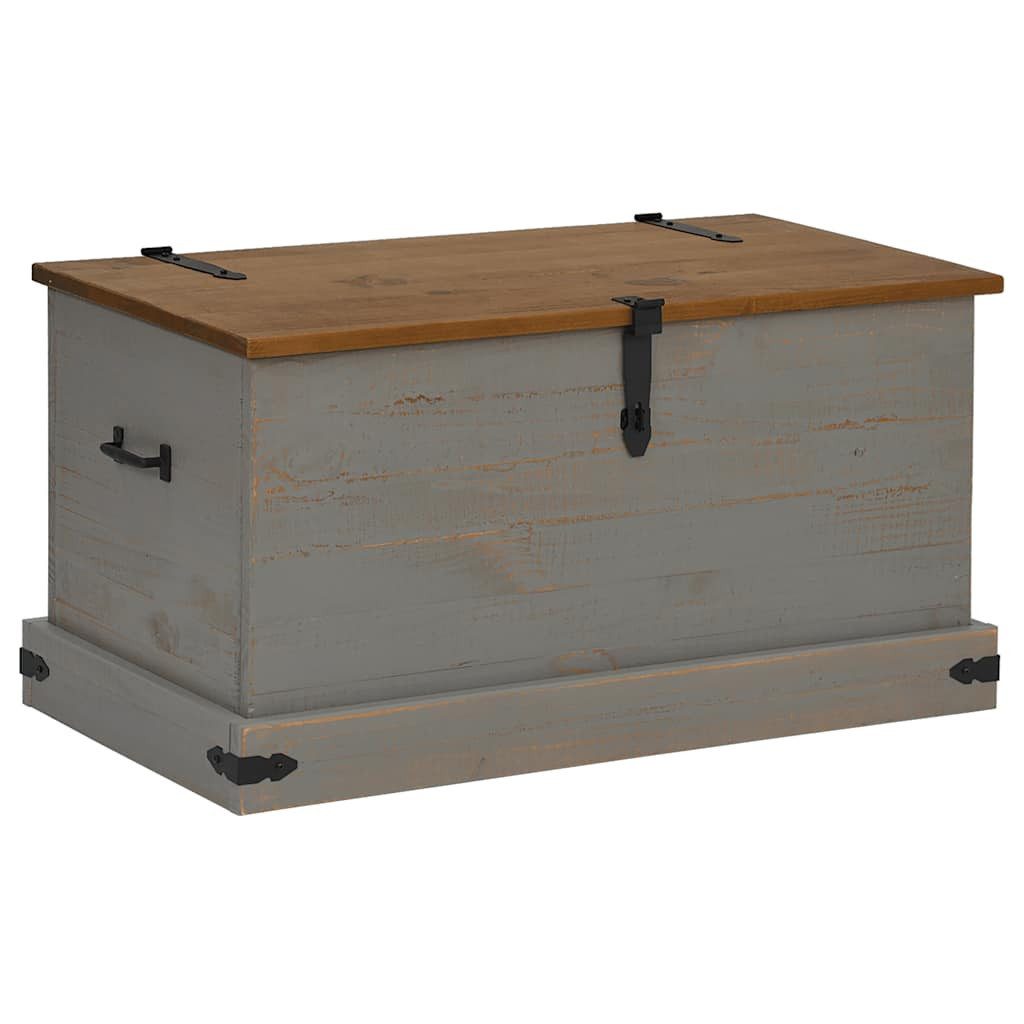 vidaXL Aufbewahrungsbox Truhe HALDEN Grau 91x48x47 günstig online kaufen