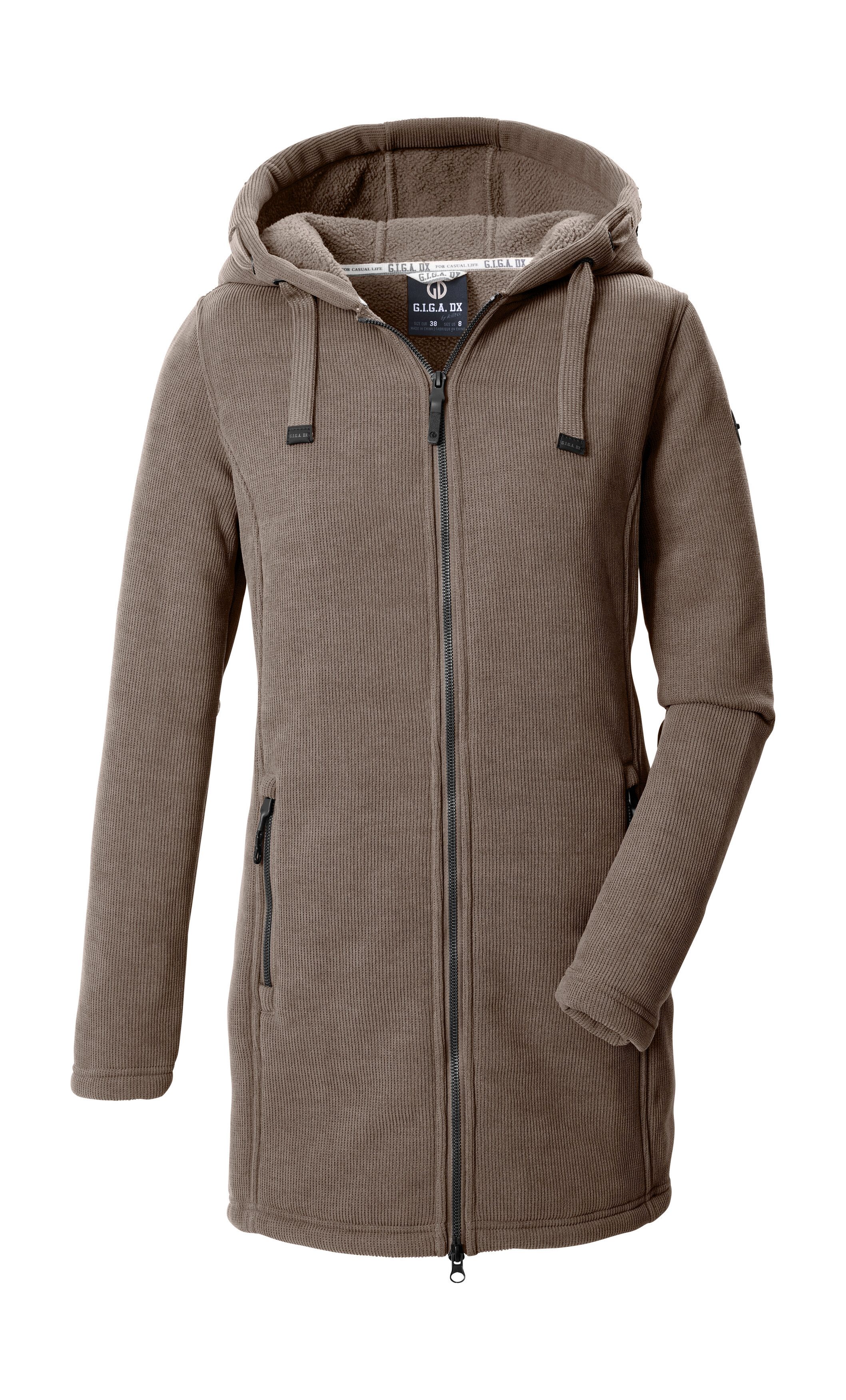 G.I.G.A. DX by killtec Fleecejacke GW 44 WMN KNTFLC PRK Leichter Damen Strickfleeceparka, warm, 2-Wege-Reißverschluss