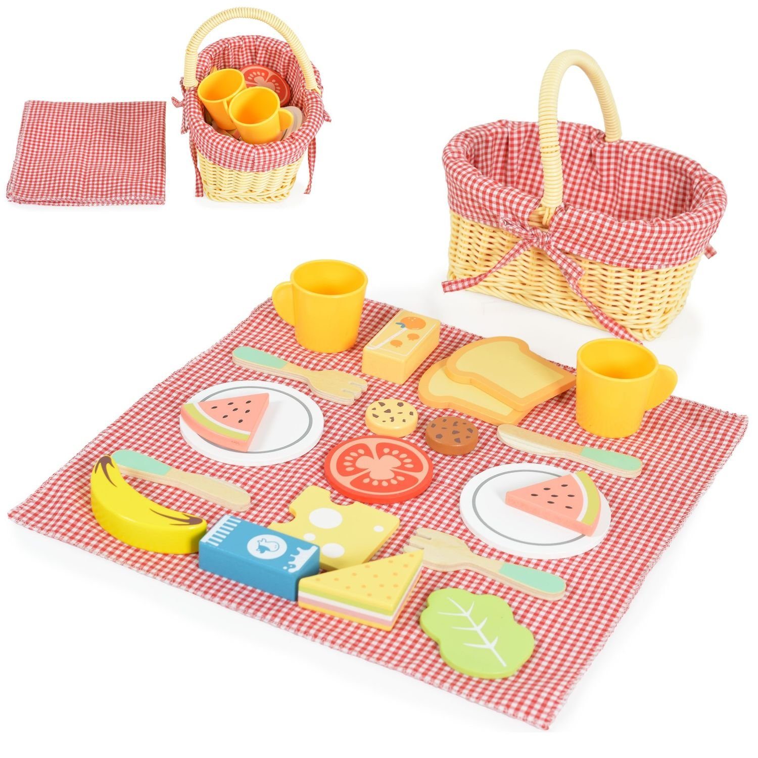 Tooky Toy Spiellebensmittel Spielzeug Picknickkorb TK454, günstig online kaufen