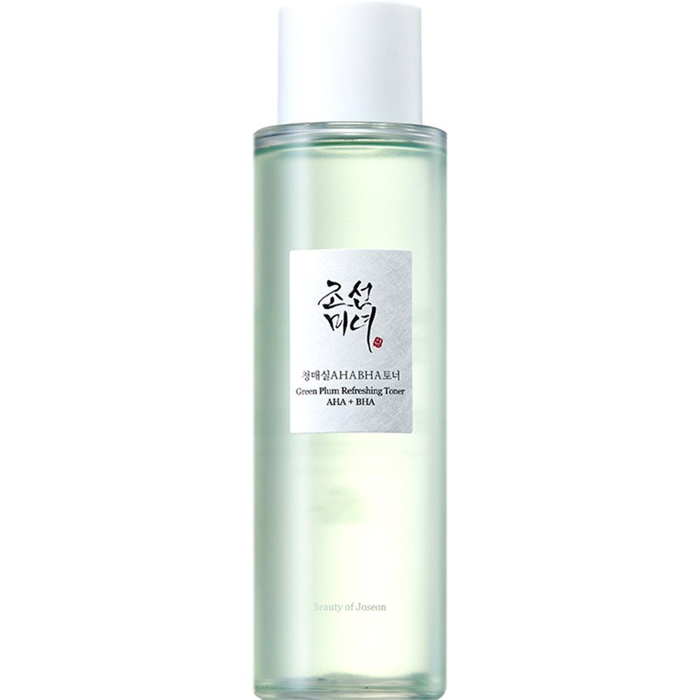Beauty of Joseon 2-in-1 Gesichtswasser und Peeling GREEN PLUM REFRESHING TONER AHA + BHA, für trockene, unreine Haut, glättet, entfernt abgestorbene Hautzellen