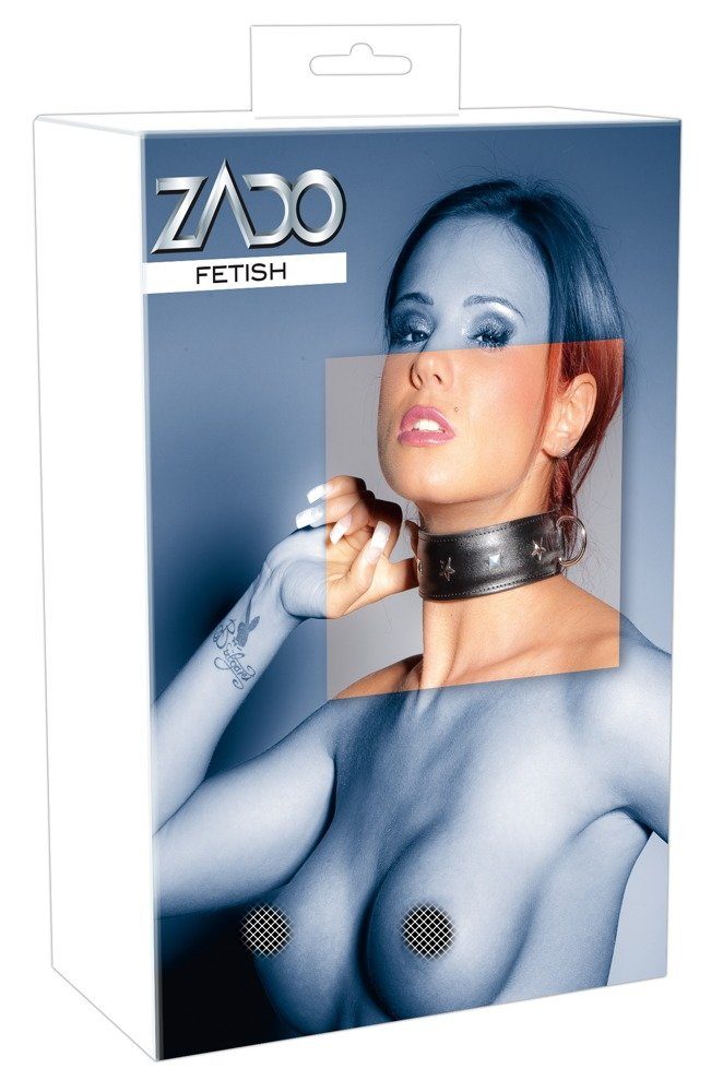 ZADO Erotik-Halsband ZADO- Leder Halsfessel Nieten