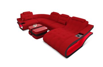 Sofa Dreams Wohnlandschaft Polster Stoffsofa Couch Elegante M - U Form Stoff Sofa, wahlweise mit Bettfunktion