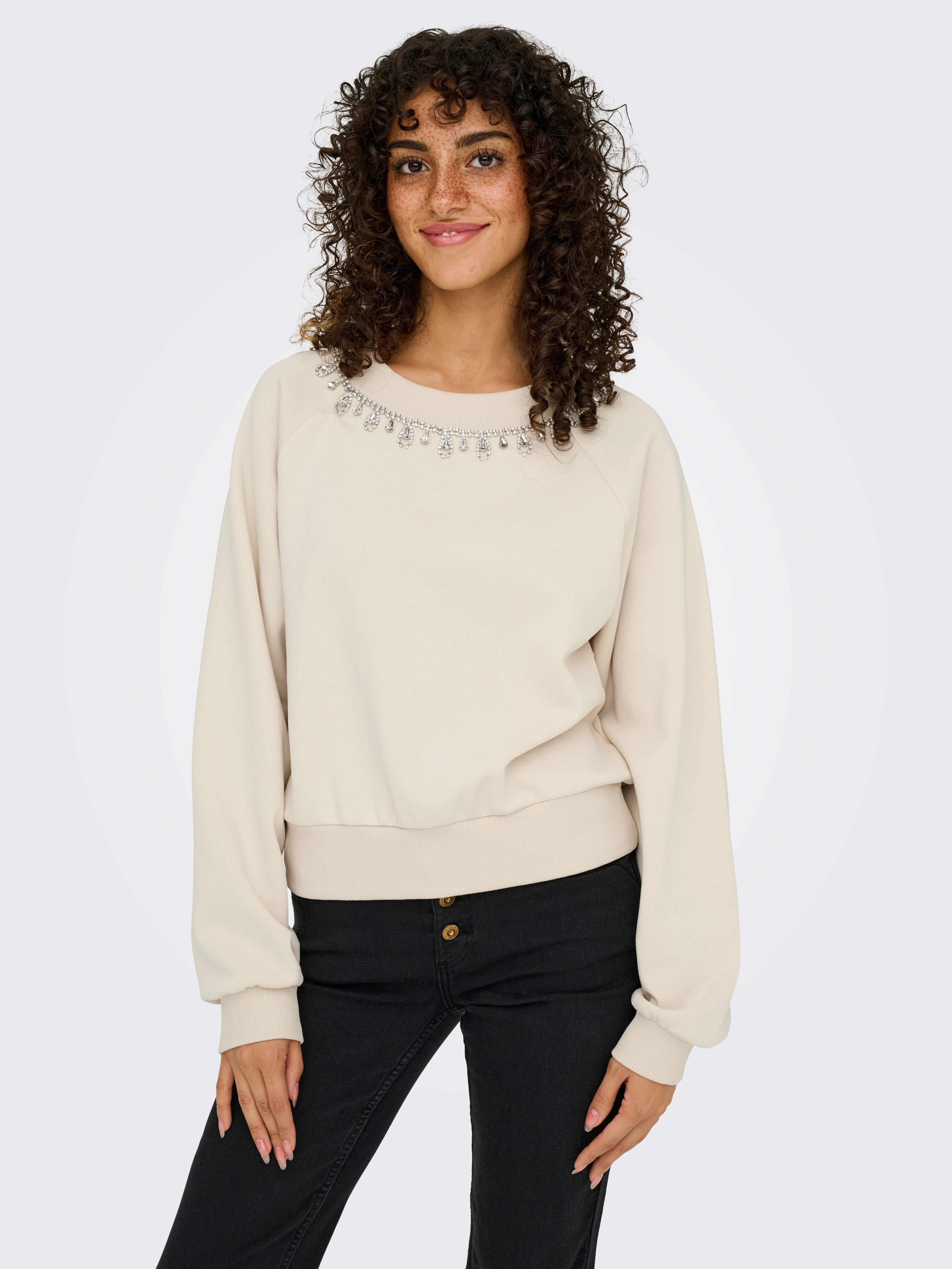 ONLY Sweatshirt ONLJETT L/S O-NECK EMB. günstig online kaufen