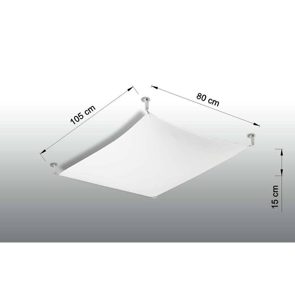 etc-shop Glas Weiß Deckenstrahler, Stoff Deckenleuchte Esszimmer Deckenlampe nicht Leuchtmittel inklusive, Chrom Wohnzimmer