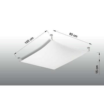 etc-shop Deckenstrahler, Leuchtmittel nicht inklusive, Deckenleuchte Deckenlampe Chrom Weiß Glas Stoff Wohnzimmer Esszimmer