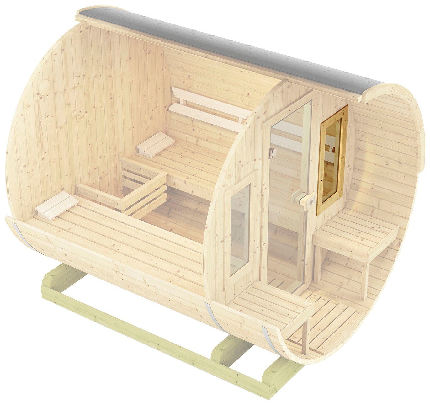 weka Saunafenster, für Fasssauna 198, BxH: 40x80 cm