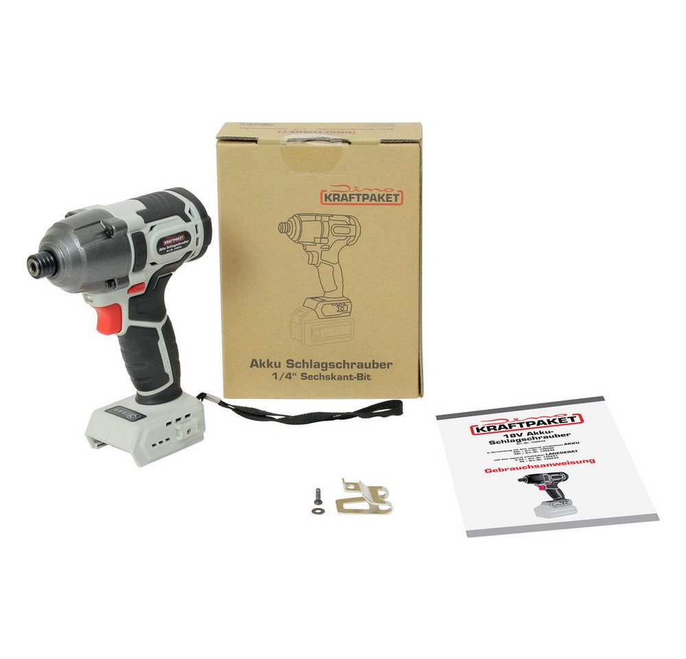 Thumbnail - Dino KRAFTPAKET Akku-Ratschenschrauber Dino KRAFTPAKET 18V-180Nm-1/4“ hex-900W 130233 Akku-Schrauber 18 V