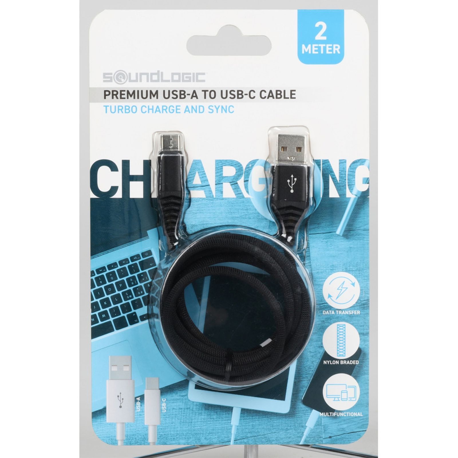 Karsten International Ladekabel USB-A auf Typ-C 2 m Schnellladung EU Standard 12er Set USB-Kabel