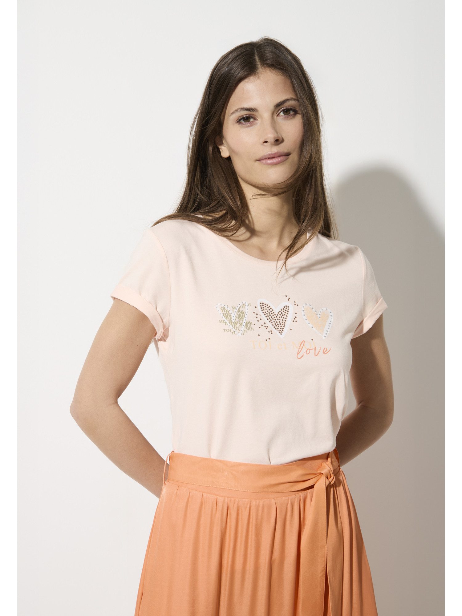 Kurzarmshirt Herzprintshirt