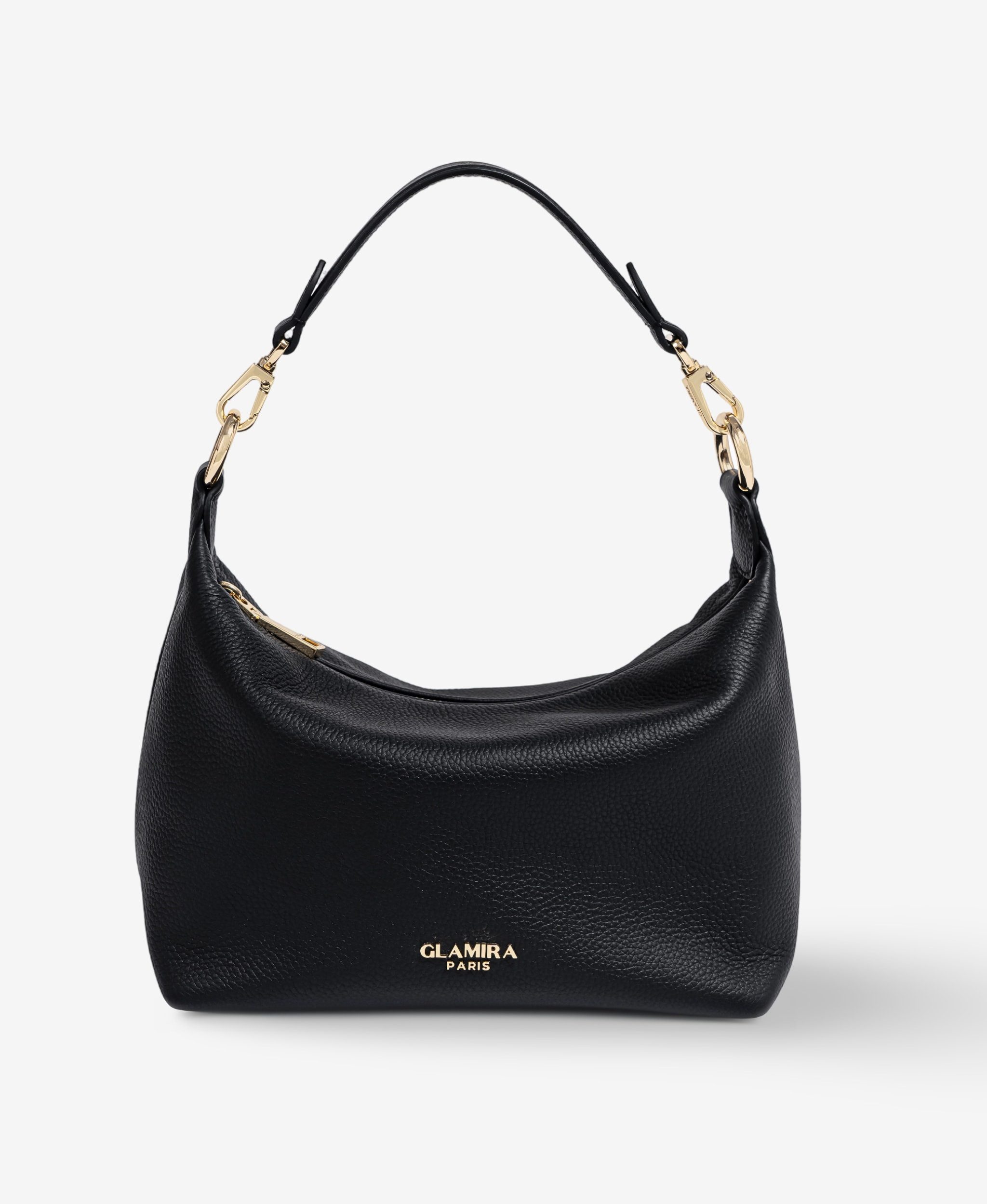 GLAMIRA Schultertasche Lysandra Schwarze Schultertasche (1-tlg), echt Leder