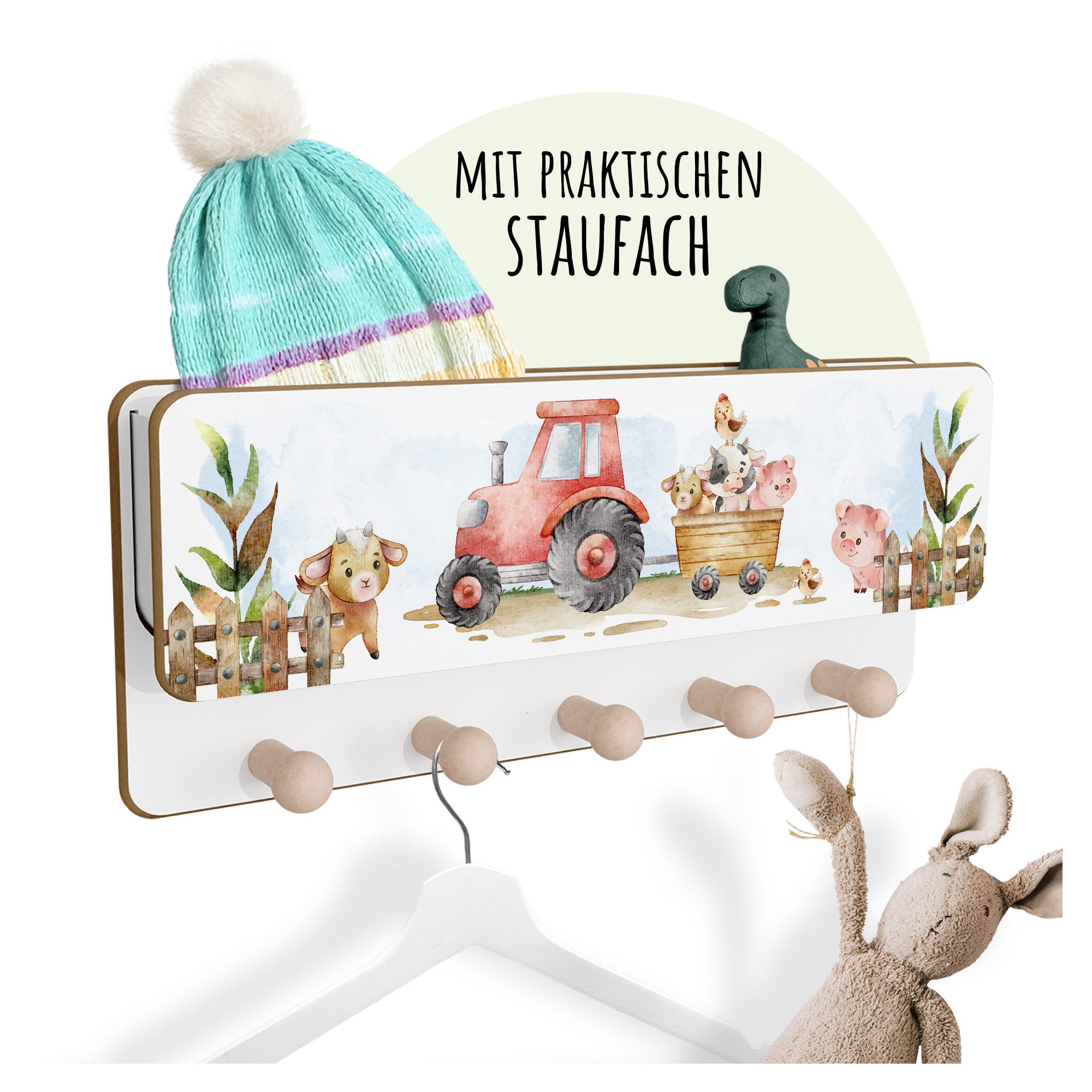 Holzura Kinderregal Kindergarderobe aus Holz mit günstig online kaufen