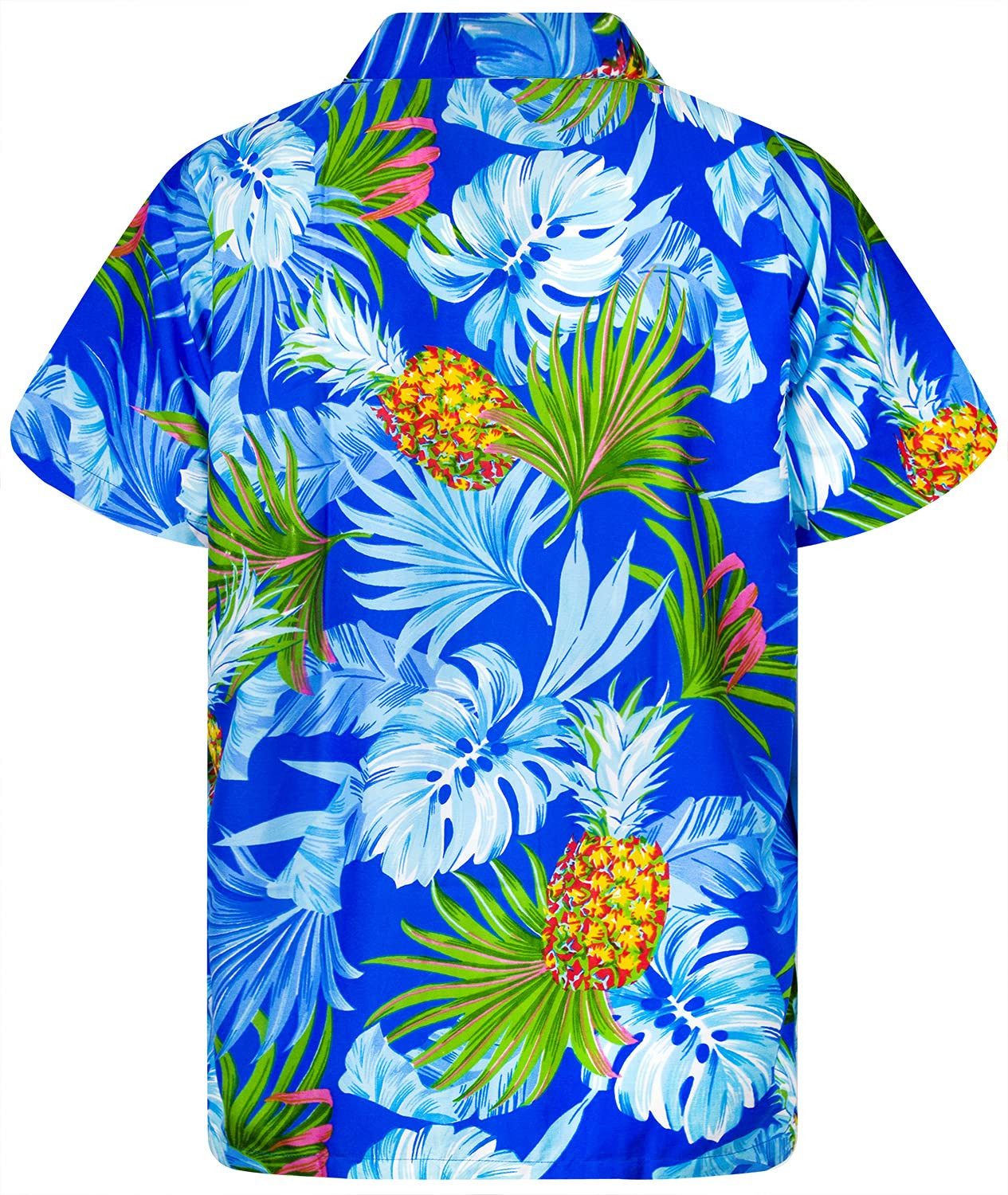 King Kameha Hawaiihemd Pineapple Leaves Kids Funky Hawaii-Hemd Kinder Kurzarm Front-Tasche