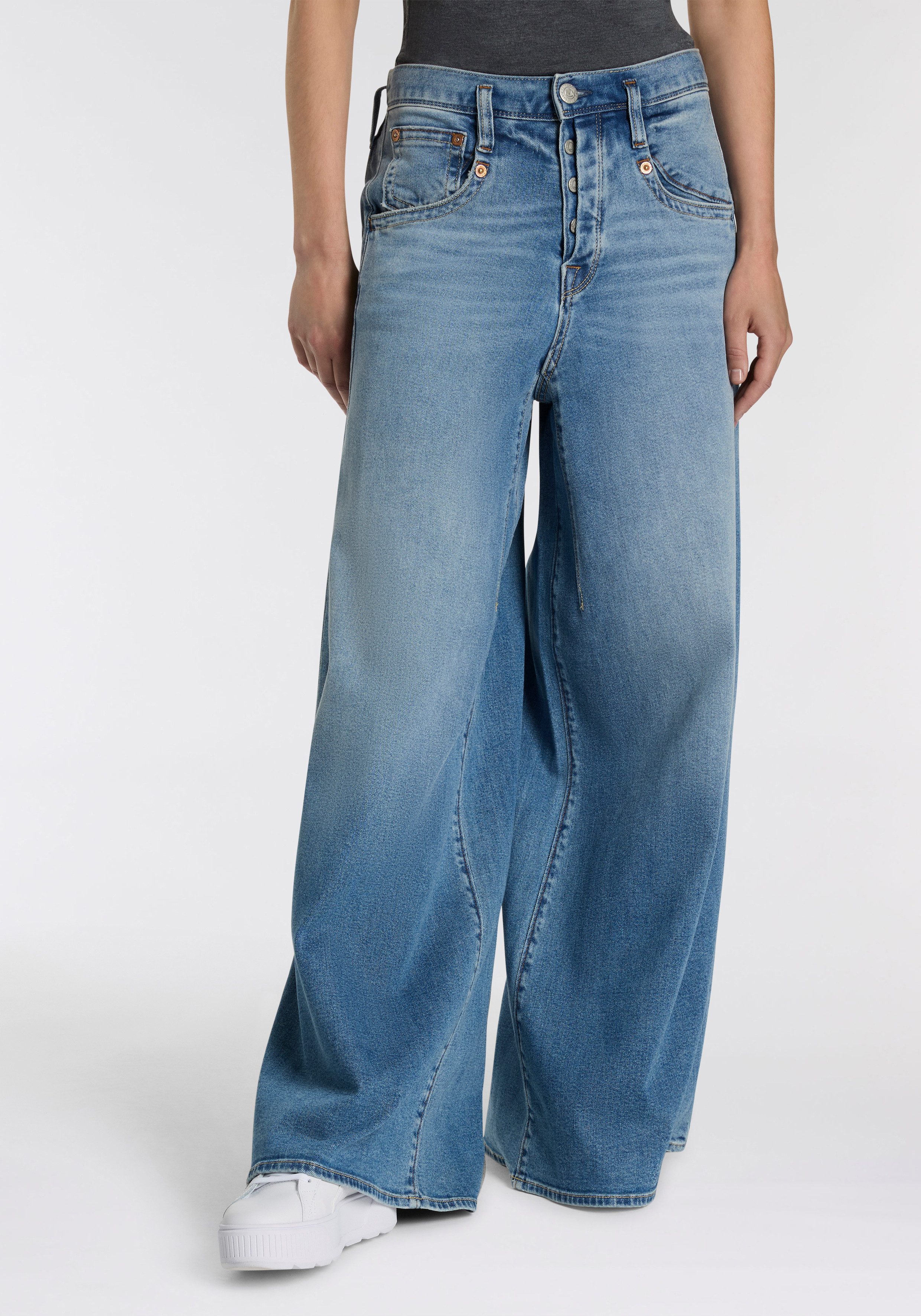 Herrlicher High-waist-Jeans Shyra Palazzo Denim Comfort günstig online kaufen