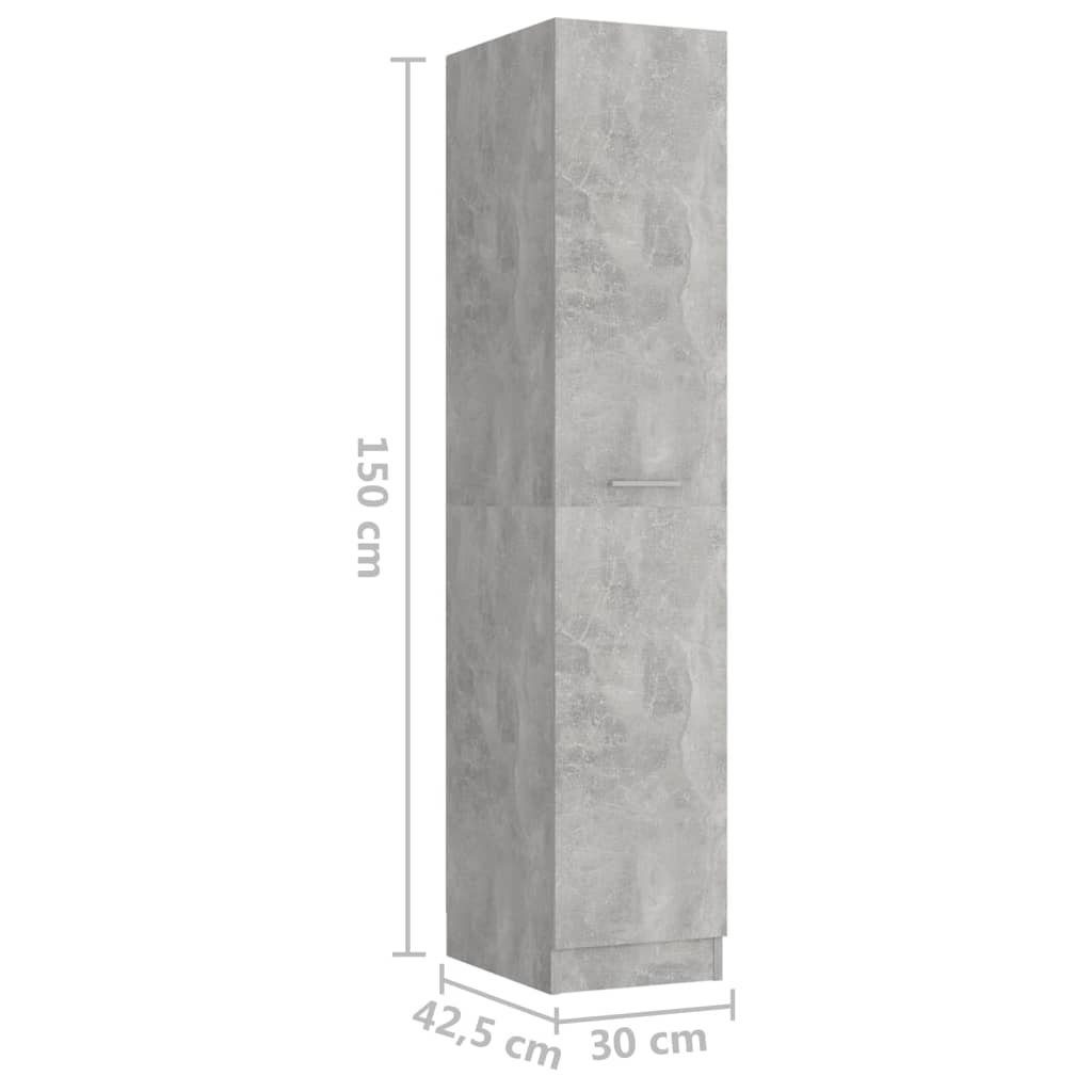 vidaXL Fächerschrank Apothekerschrank Betongrau Holzwerkstoff cm (1-St) 30x42,5x150