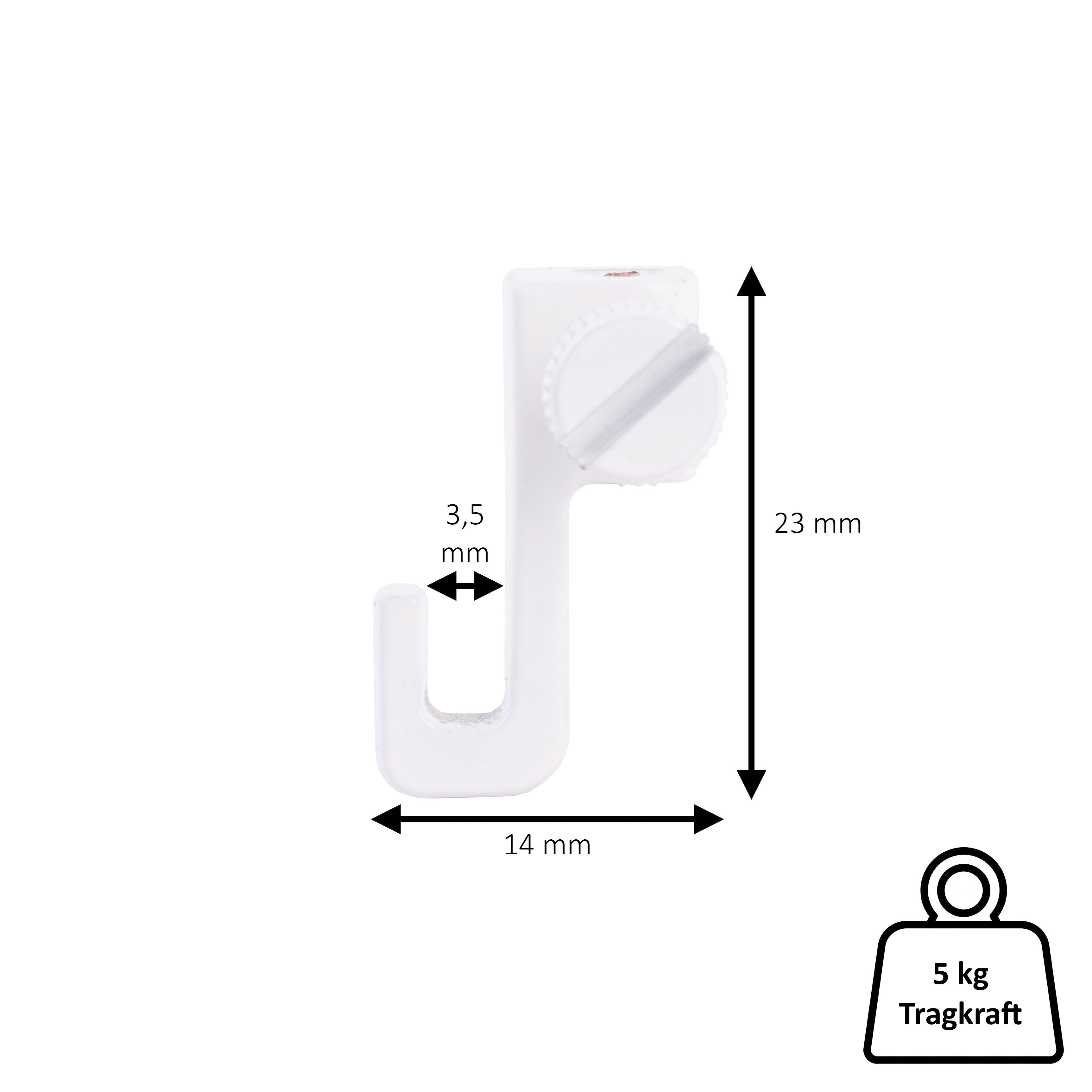 SOFT-RAIL Seilhaken Verstellbarer Bilderhaken Mini, für Galerieschienen & Bilderschienen, (Set, 5-St), Zubehör – Bild 3 von 3