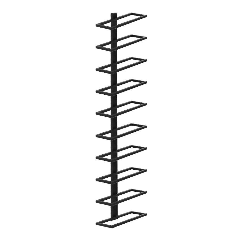 JEOBEST Weinregal Flaschenregal Wandmontage Weinflaschenregale, für die Wand aus Metall 10 Flaschen, Schwarz