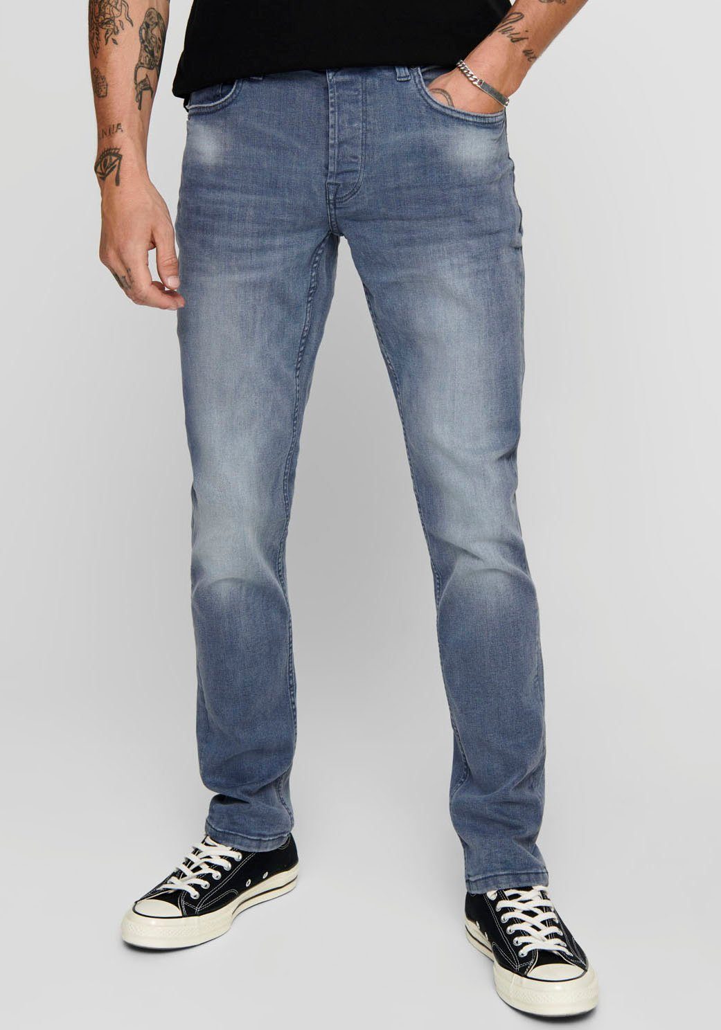 Herren Jeans ONLY & SONS Slim-fit-Jeans LOOM Life