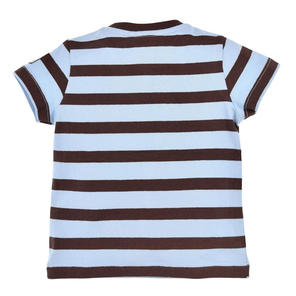 - Jungen "Lausbub" Motiv Blau BONDI 91370, Ringelshirt Oberteil Kurzarm für T-Shirt Brezel Kinder