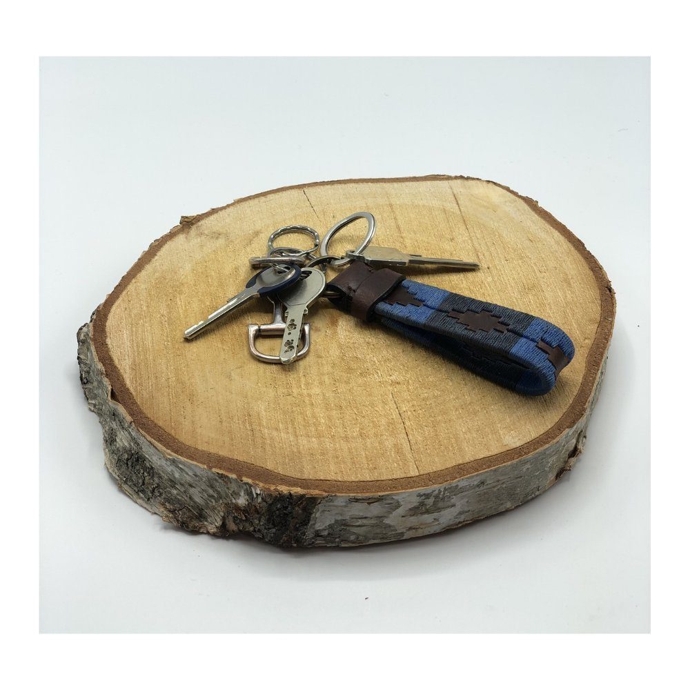 Kipita Schlüsselanhänger Hochwertig bestickter Polo Argentinisches Schlüsselanhänger, Design, Leder, echtes echtes Leder Noble
