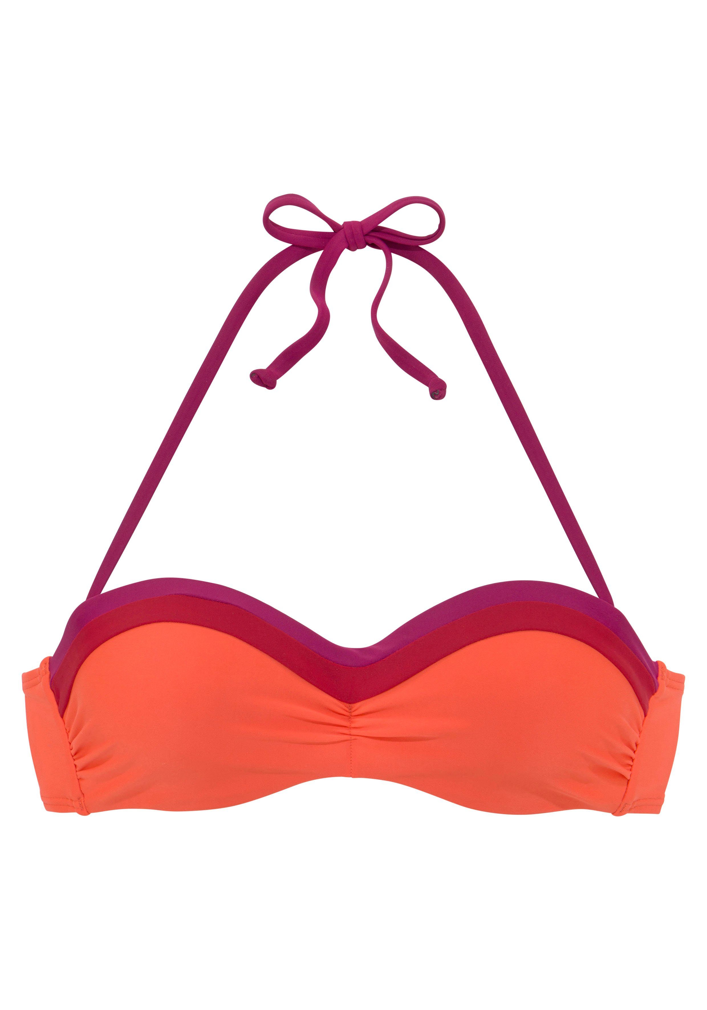 s.Oliver Bügel-Bandeau-Bikini-Top Yella, mit kontrastfarbenen Details