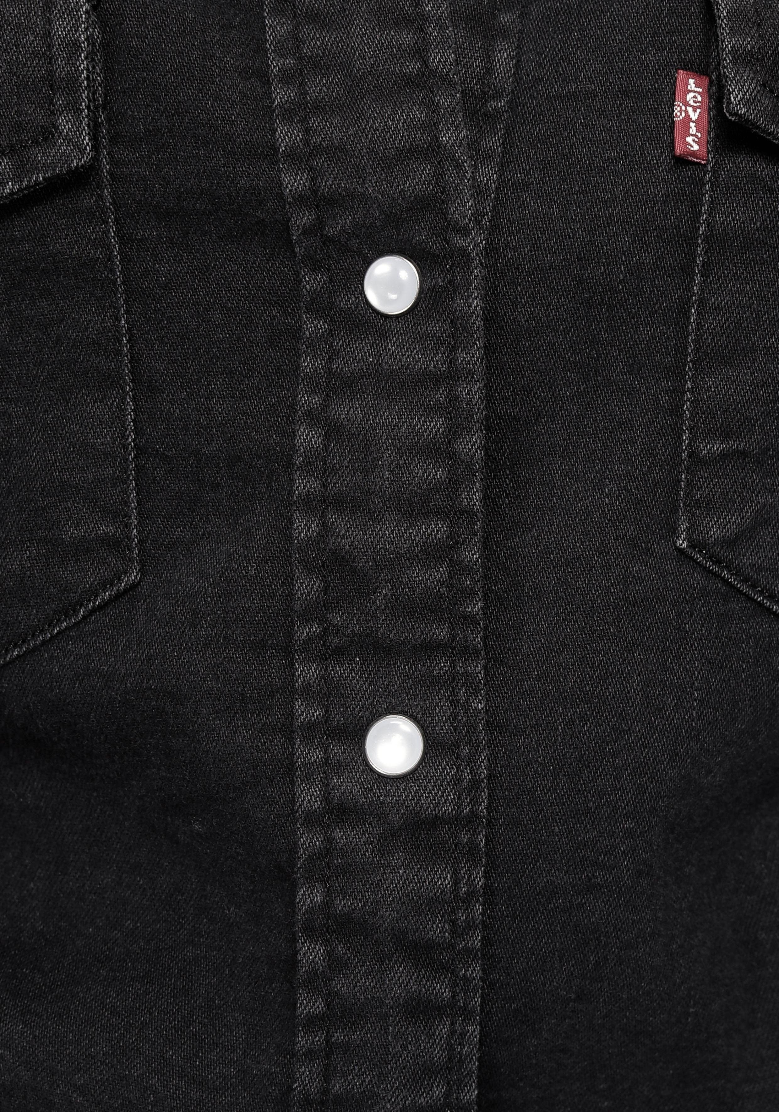 Brusttaschen WESTERN Levi's® Jeansbluse mit mit ESSENTIAL Druckknöpfen black