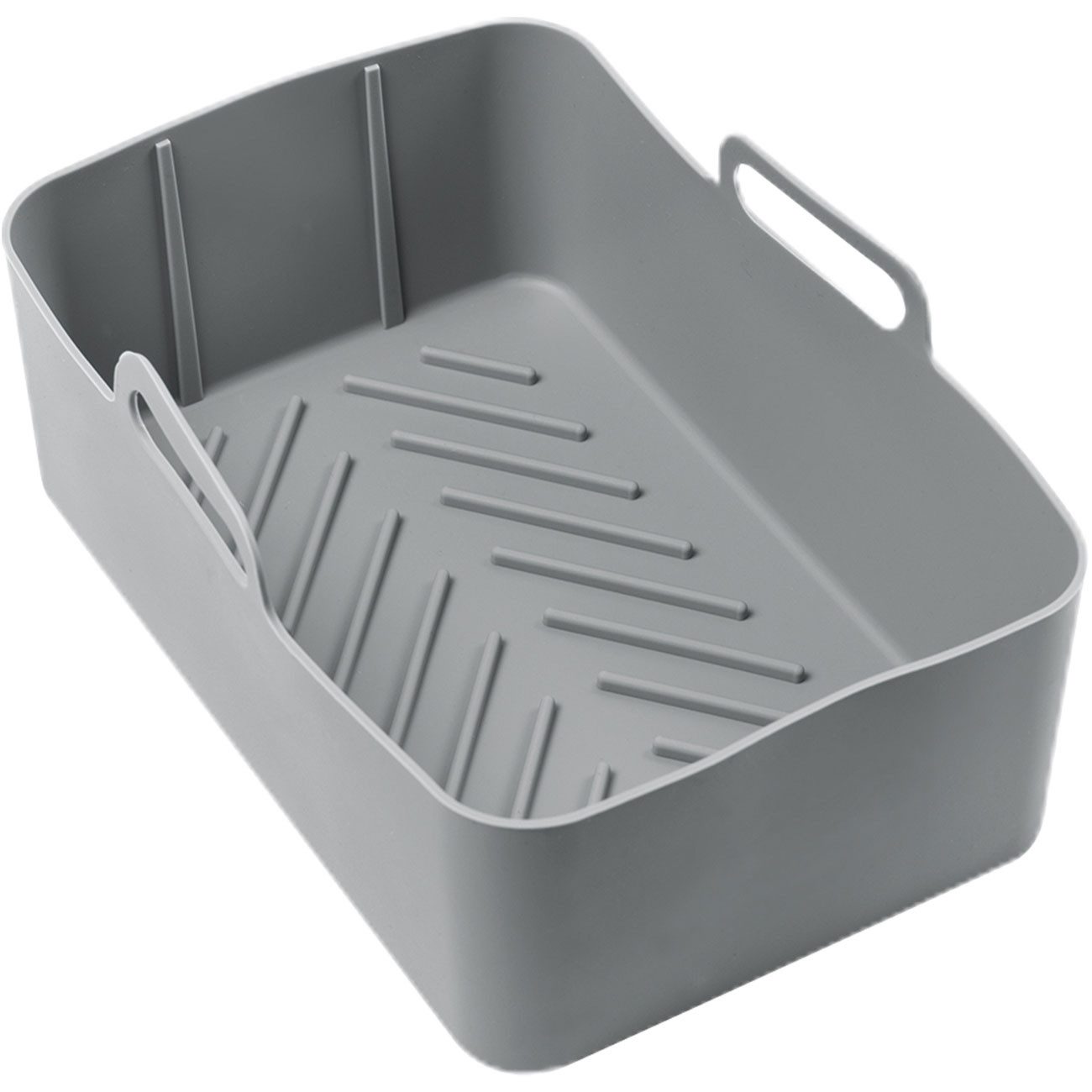 Casativo Silikonform Silikon Form für Heißluftfritteuse antihaft hitzebeständig 20x12,7x7cm, (2-tlg), Silikon-Airfryerform 4,5L, rechteckig, BPA-frei, 20x12,7x7 cm