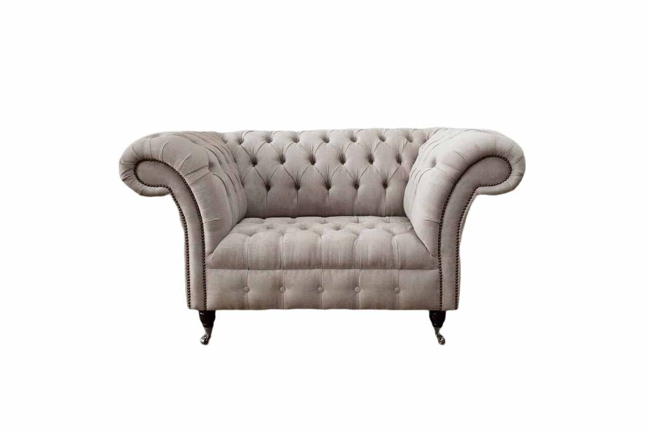 JVmoebel Sessel Chesterfield Textil Polster Sessel 1 Sitzer Sofas Design Luxus, Made In Europe