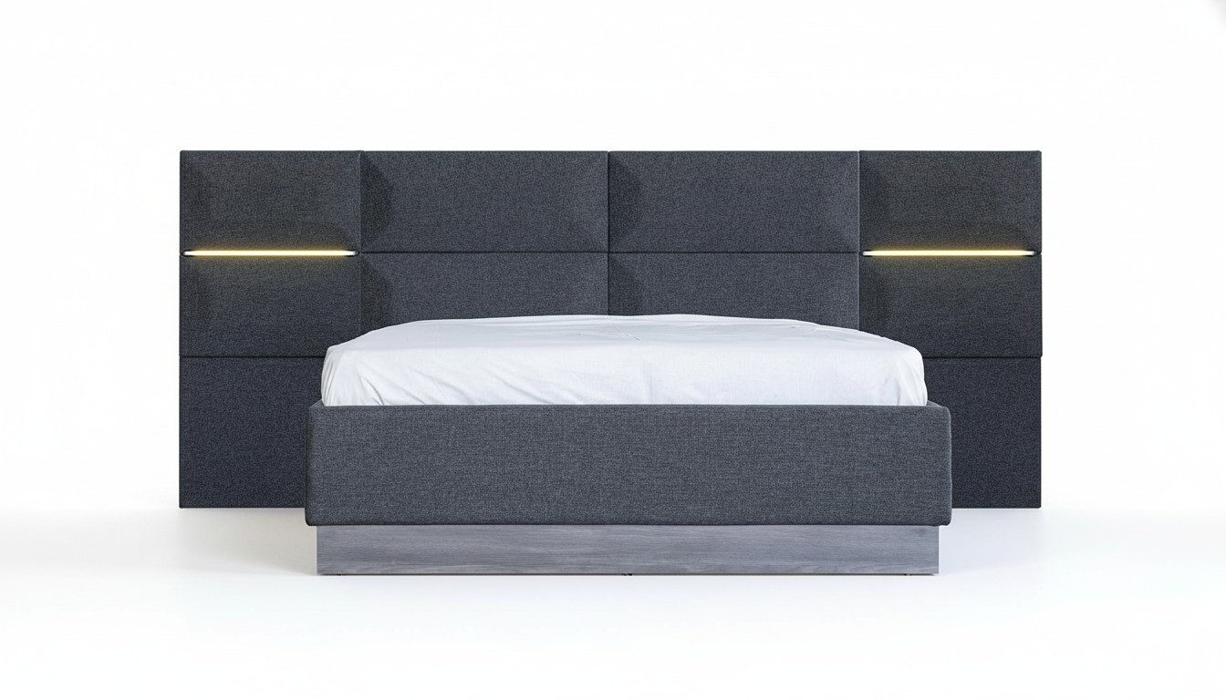 Xlmoebel Polsterbett Modernes Doppelbett aus Holz im eleganten Design (Bett, Doppelbett), Made in Europa